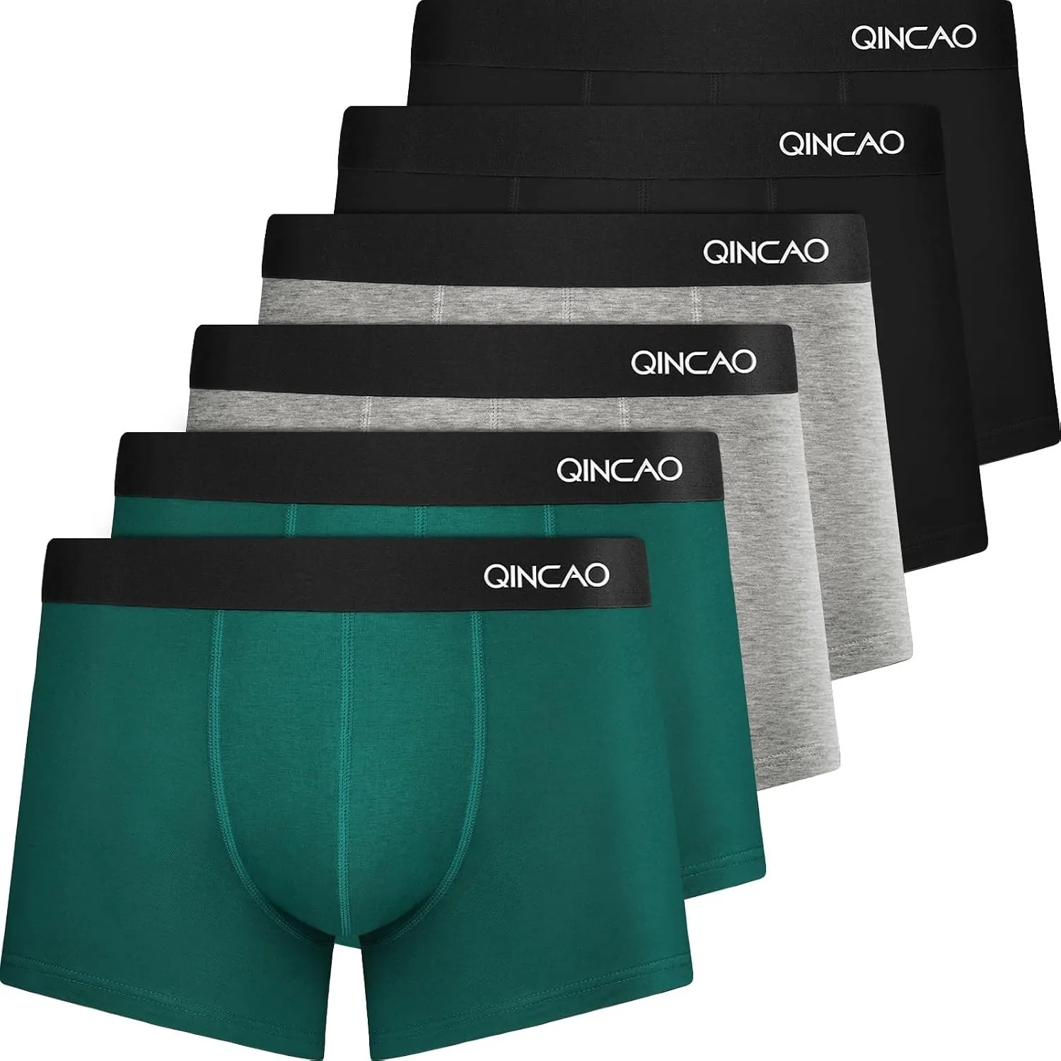 QINCAO Boxershorts Herren 6 Pack aus Baumwolle, Weich & Komfortabel