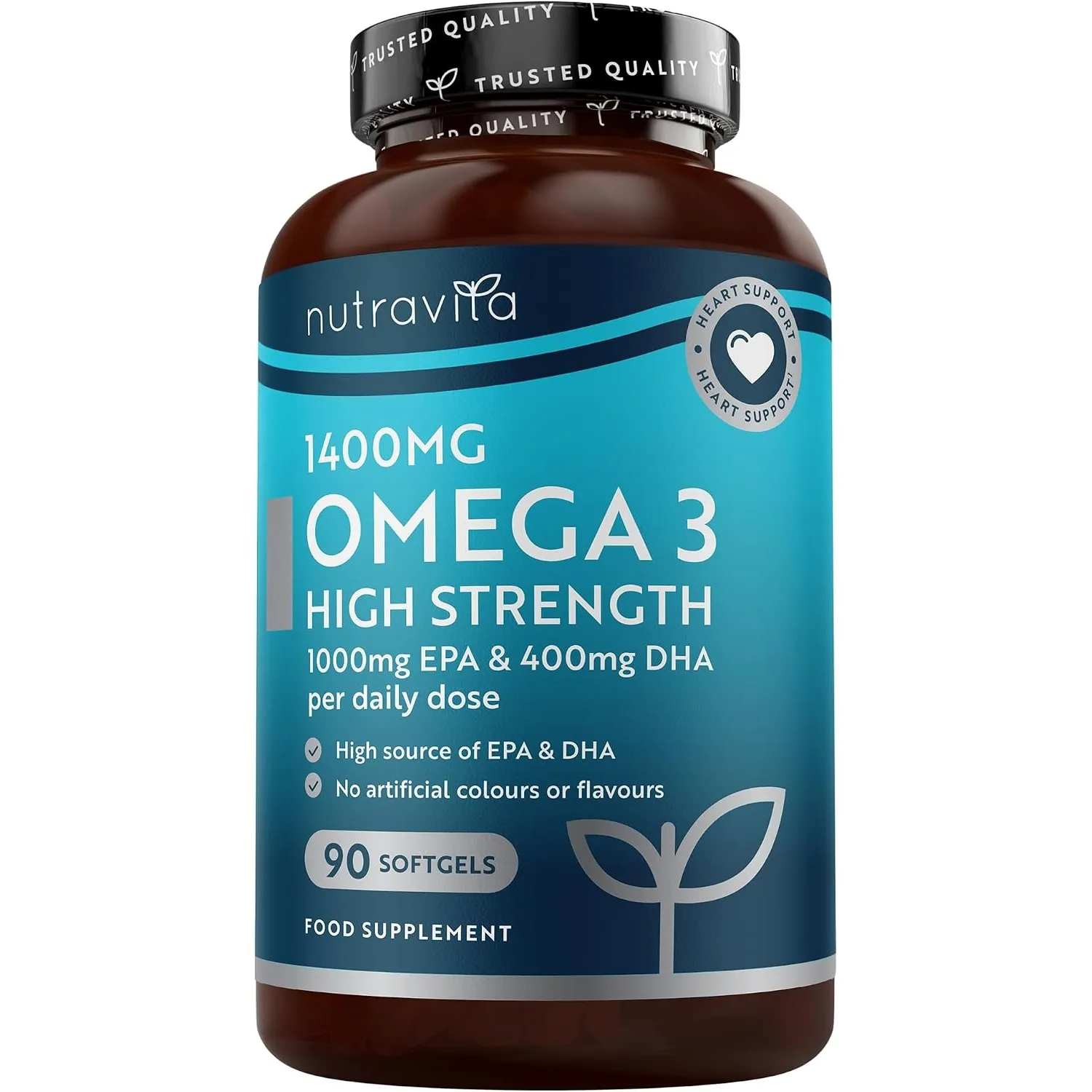 Nutravita Superfestes Omega-3-Fischöl 2000 mg | Bereitstellung von 1000 mg EPA und 400 mg DHA pro Portion - Nachhaltig …