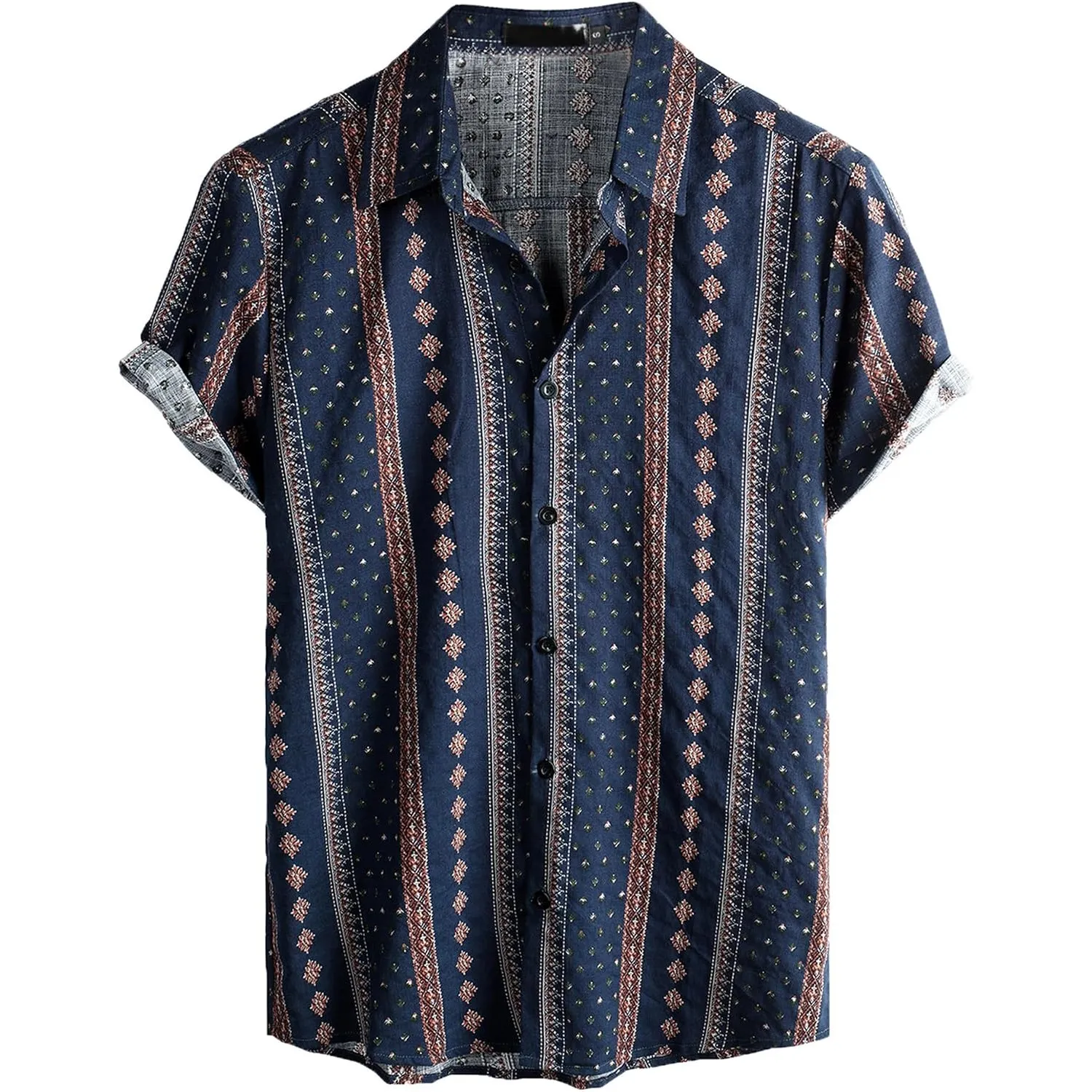 VATPAVE Herren Hawaii Hemd Männer Kurzarm Sommer Strand Blumen Hawaiihemd