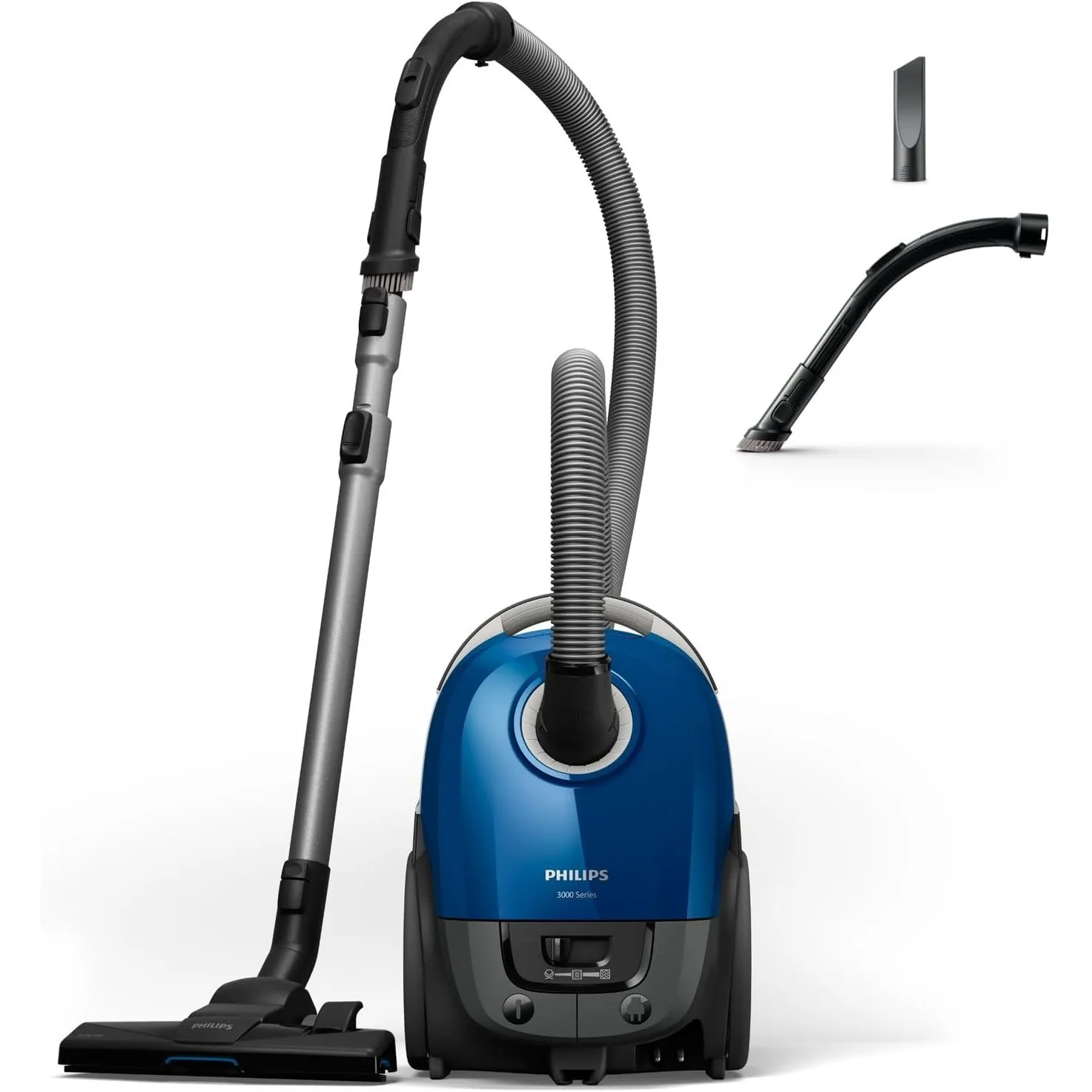 Philips Series 3000 Performer Compact Staubsauger mit Beutel – 900-W-Staubsauger mit Allergiefilter, 9 m Aktionsradius …