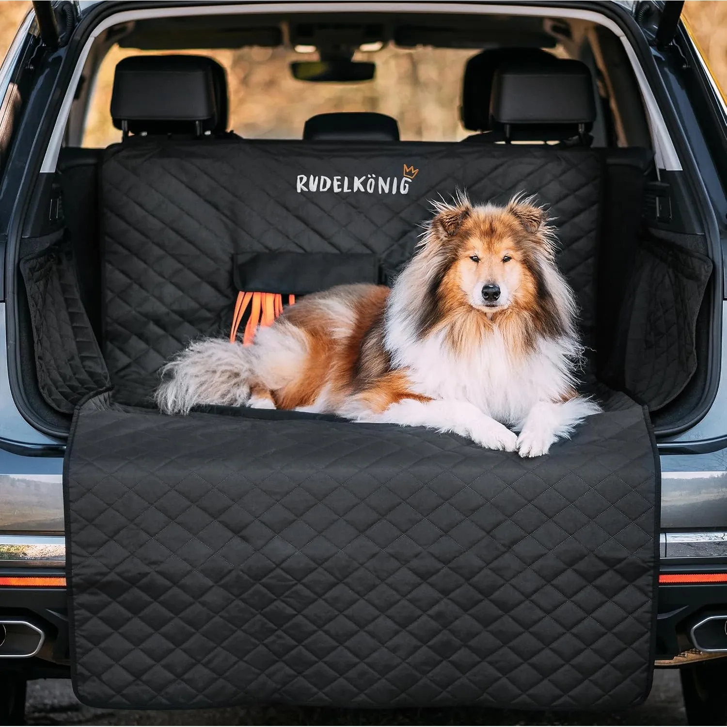 Rudelkönig Kofferraumschutz Hund - Auto Hundedecke mit Ladekantenschutz
