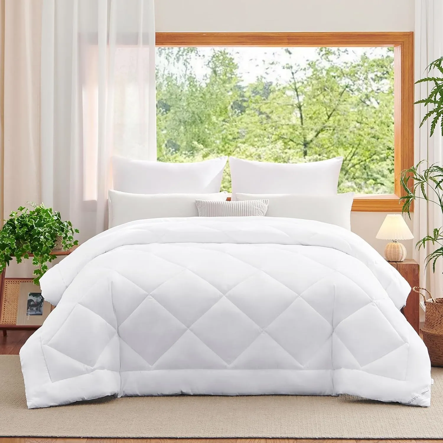 WAVVE Bettdecke 220x240 Ganzjahresdecke 4 Jahreszeiten, Steppdecke 300gsm Mikrofaser 220x240, Super Weiche Zudecke Schl…