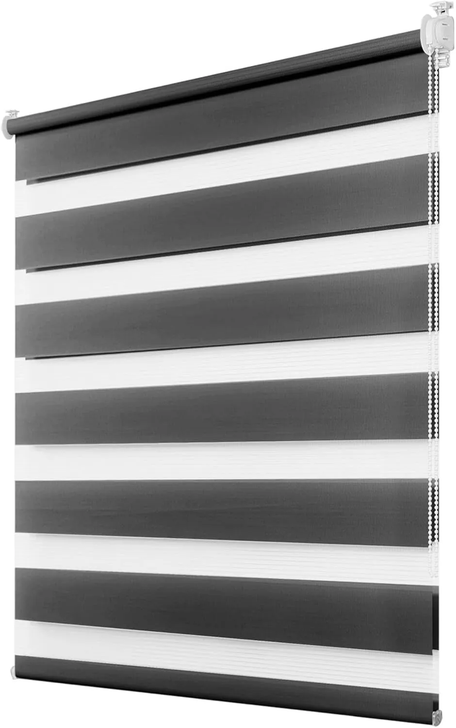 Deswell Doppelrollo Klemmfix ohne Bohren Anthrazit B45 x H130 cm (Stoffbreite 41cm) Rollos für Fenster ohne Bohren für …