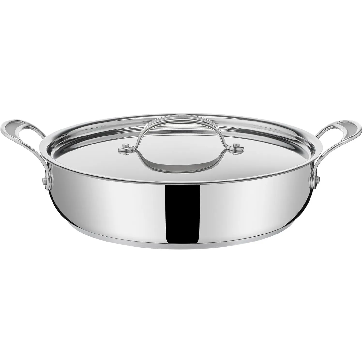 Tefal Jamie Oliver Cook‘s Classic Servierpfanne 30 cm, Schmorpfanne Induktion mit Antihaftversiegelung, Thermo-Signal b…