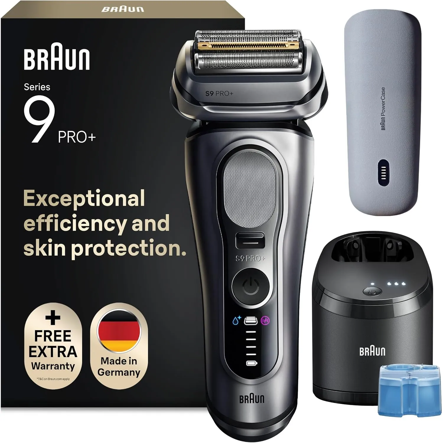 Braun Rasierer Herren Elektrisch Series 9 Pro+, 9677cce, Silber