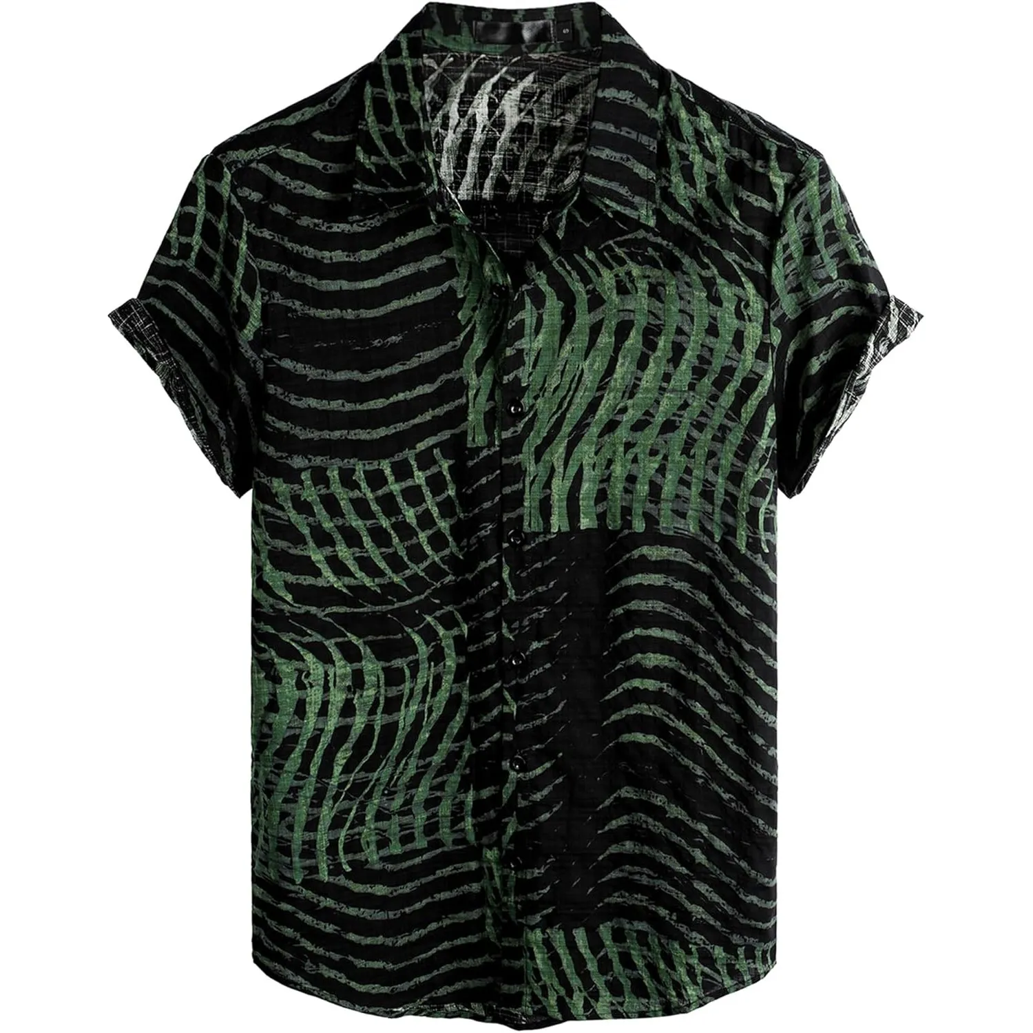 VATPAVE Herren Hawaii Hemd Männer Kurzarm Sommer Freizeithemd Casual Strand Blumen Hawaiihemd