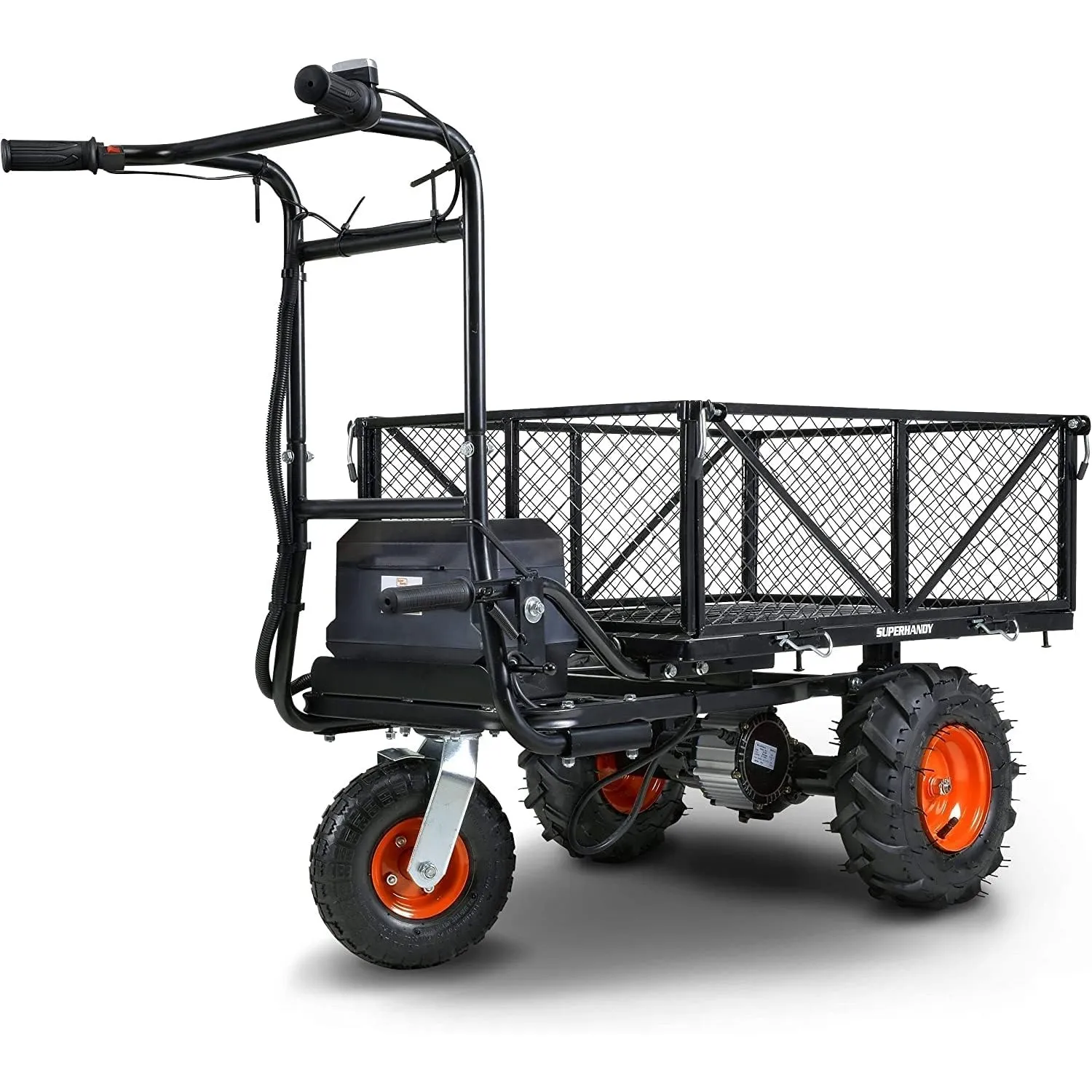 SuperHandy Elektro-Schubkarre, 48 V DC, 230 kg Traglast, 460 kg Zugkraft