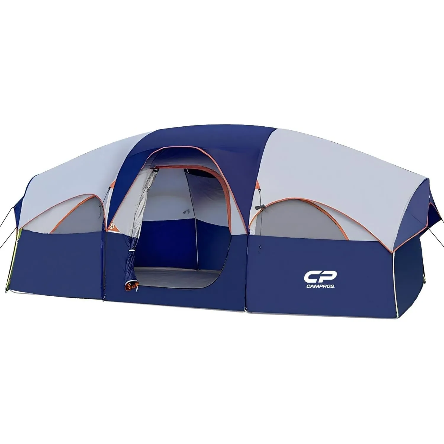 CAMPROS CP Camping Zelt 6-8 Personen, großes Familienzelt 427 x 274 x 183 cm, 2 Räume mit Trennwand, Stehhöhe, schnelle…