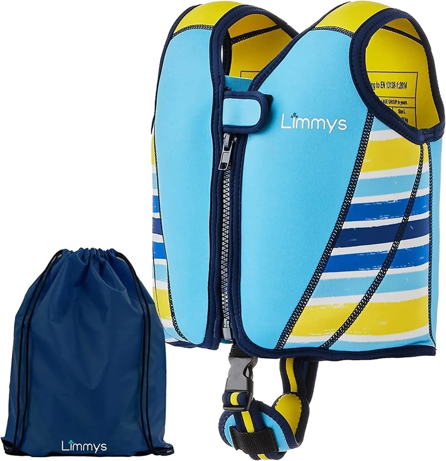 Limmys Life jacket for children - swimming aid with adjustable buoyancy, test winner at Vergleich.de, soft neoprene com…
