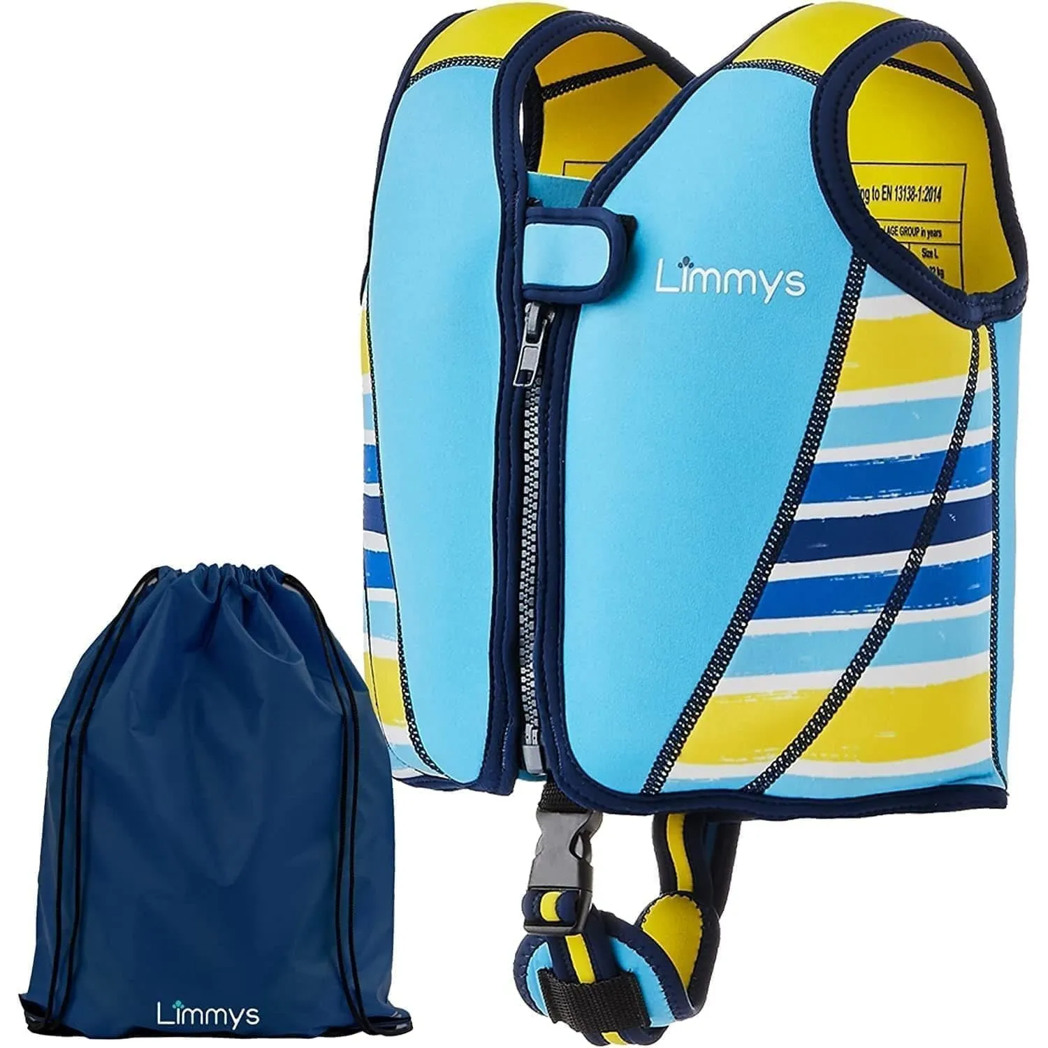 Limmys Schwimmweste für Kinder – Schwimmhilfe mit verstellbarem Auftrieb, Testsieger bei Vergleich.de, weicher Neopren-…