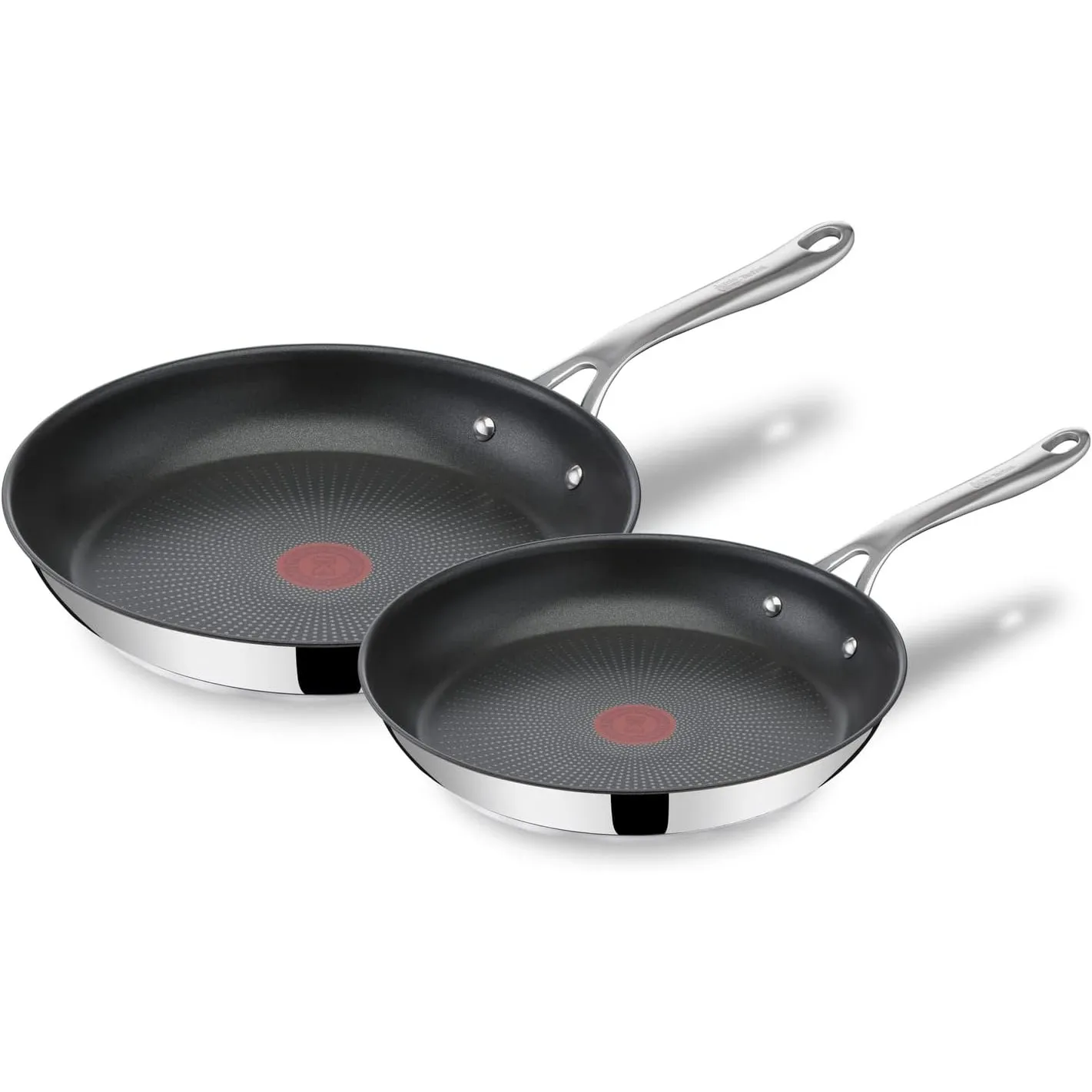 Tefal Jamie Oliver Cook's Direct On Pfannenset 24/28 cm, Bratpfanne Induktion, Antihaft, backofenfest, für alle Herdart…