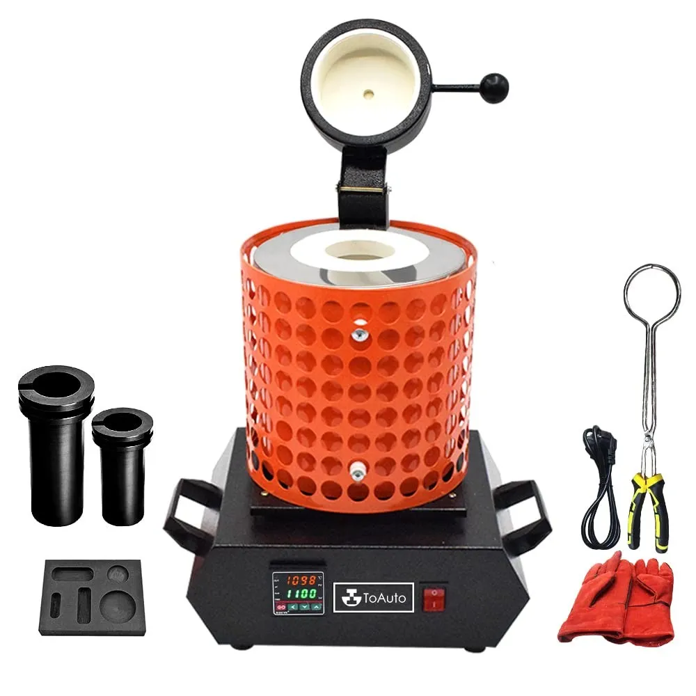 FASTTOBUY 3kg Digitale Schmelzofen 1100°C /2012°F, Automatischer Schmelzofen für Metall, Elektrisches Schmelz Ofen Kit …