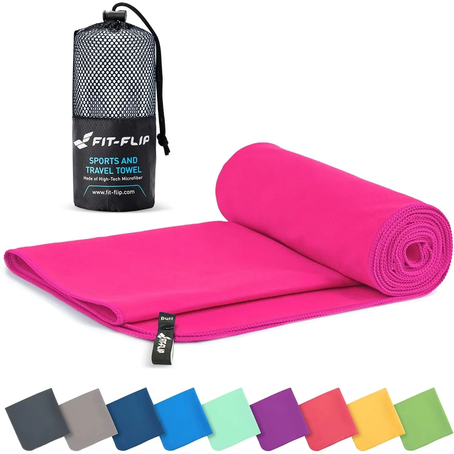Fit-Flip Mikrofaser Handtuch schnelltrocknend für Fitness, Sport & Sauna