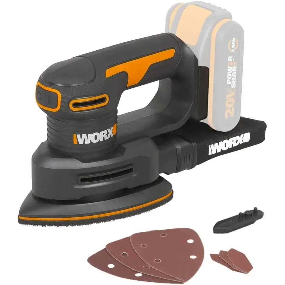 WORX WX822.9 Akku-Dreieckschleifer 20V, ohne Akku & Ladegerät