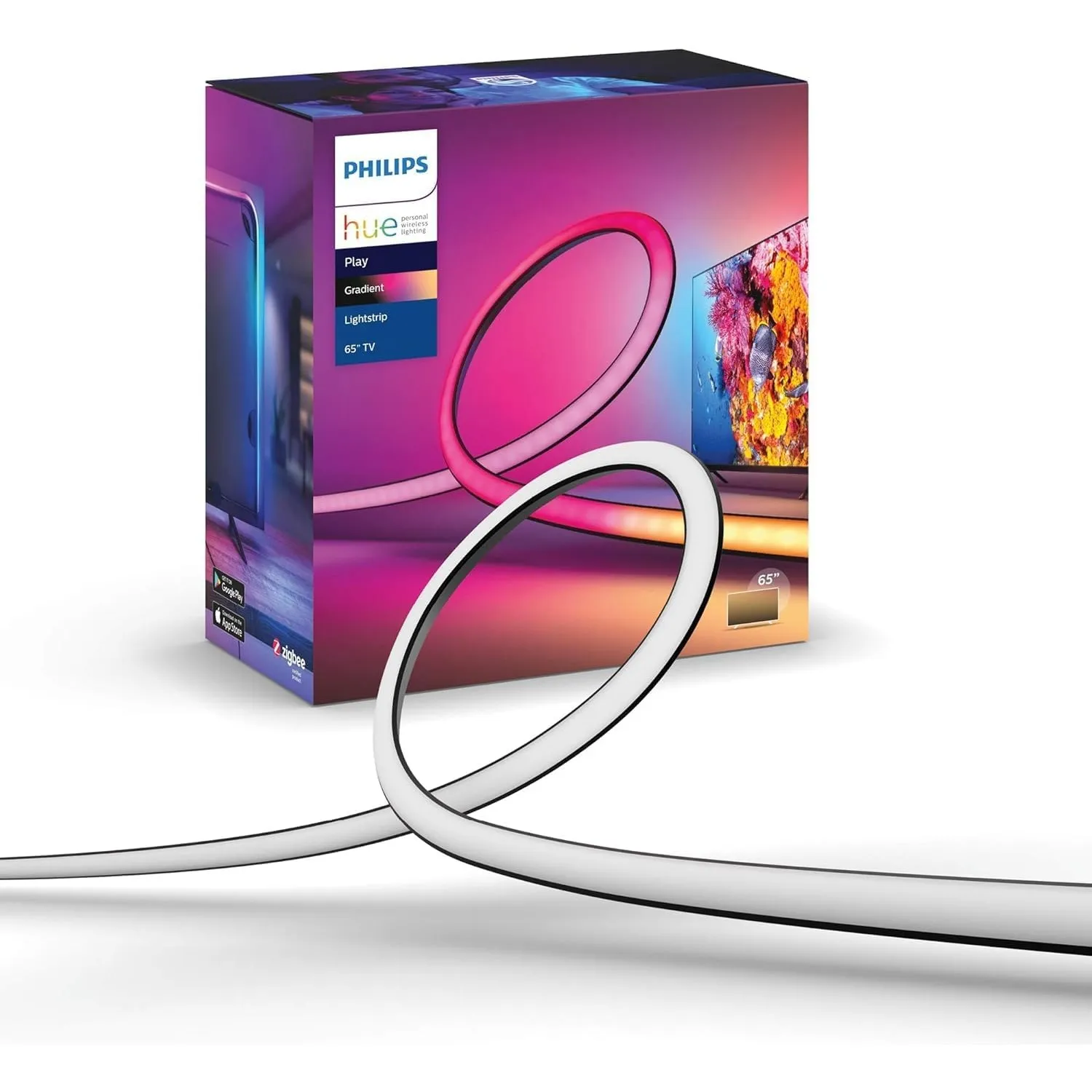 Philips Hue Gradient Lightstrip, Heimkino LED Streifen, 65 Zoll