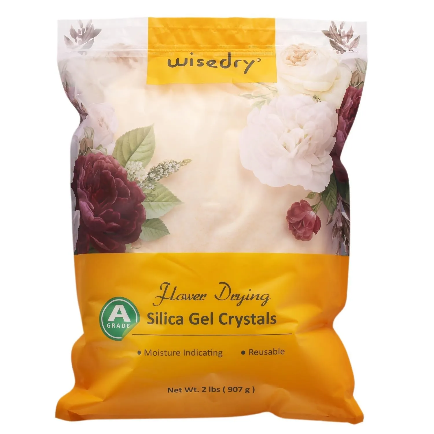 wisedry Silica Gel Blumen Trocknen 2 LBS (0,9 kg), Feinen Kristallen, Kieselgel zum Trocknen von Blumen, Wiederverwendb…
