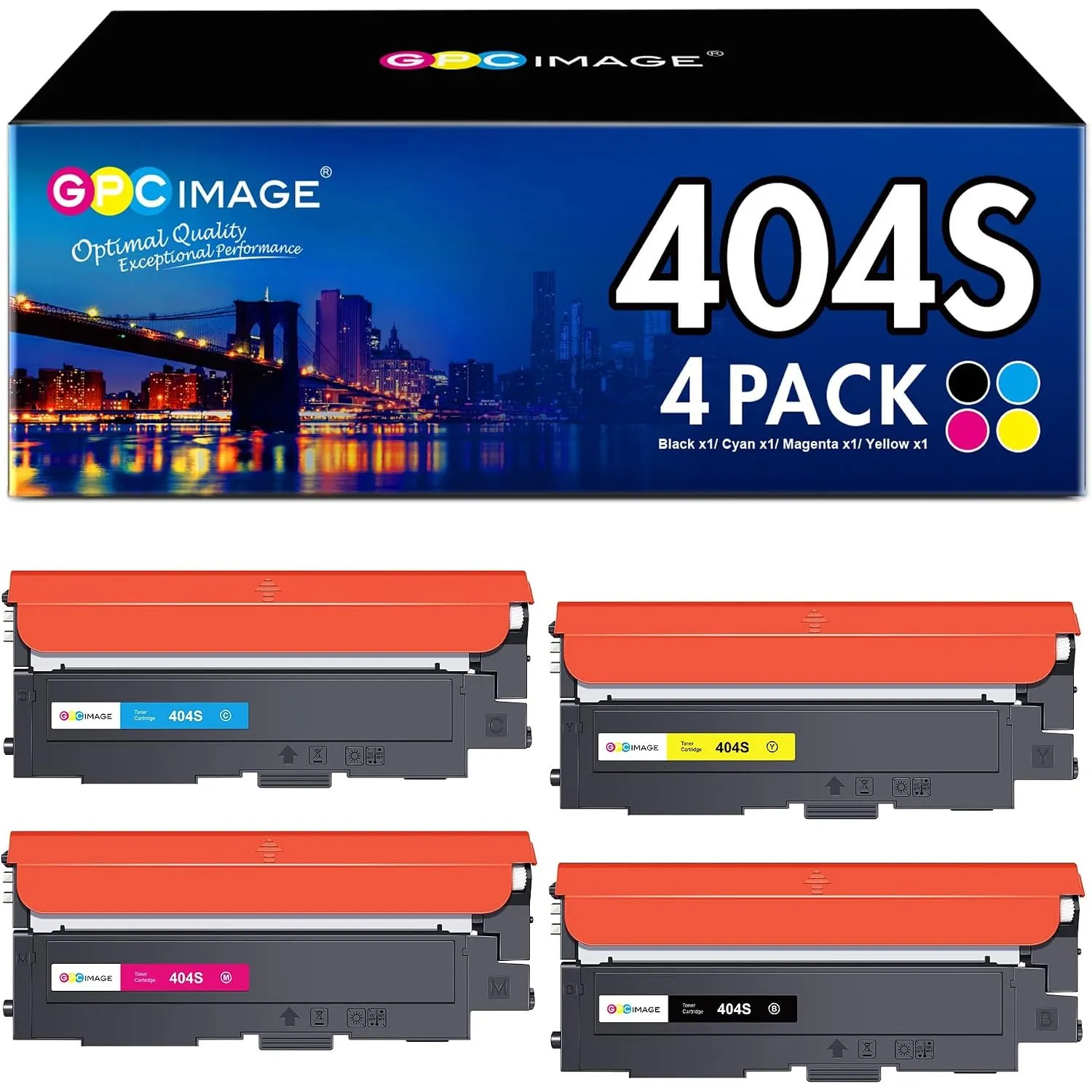 CLT-P404C Kompatibel für Toner Samsung C480W CLT-K404S CLT-Y404S 4er-Pack