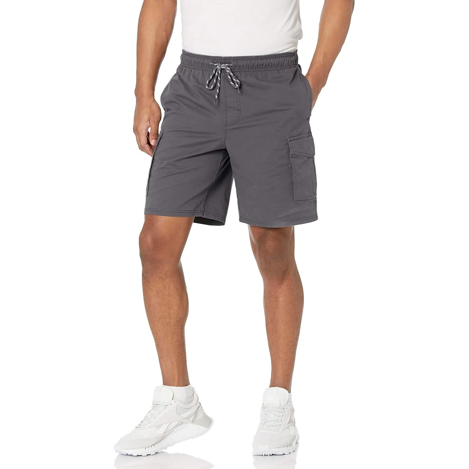Amazon Essentials Herren Cargoshorts mit elastischer Taille, 23cm