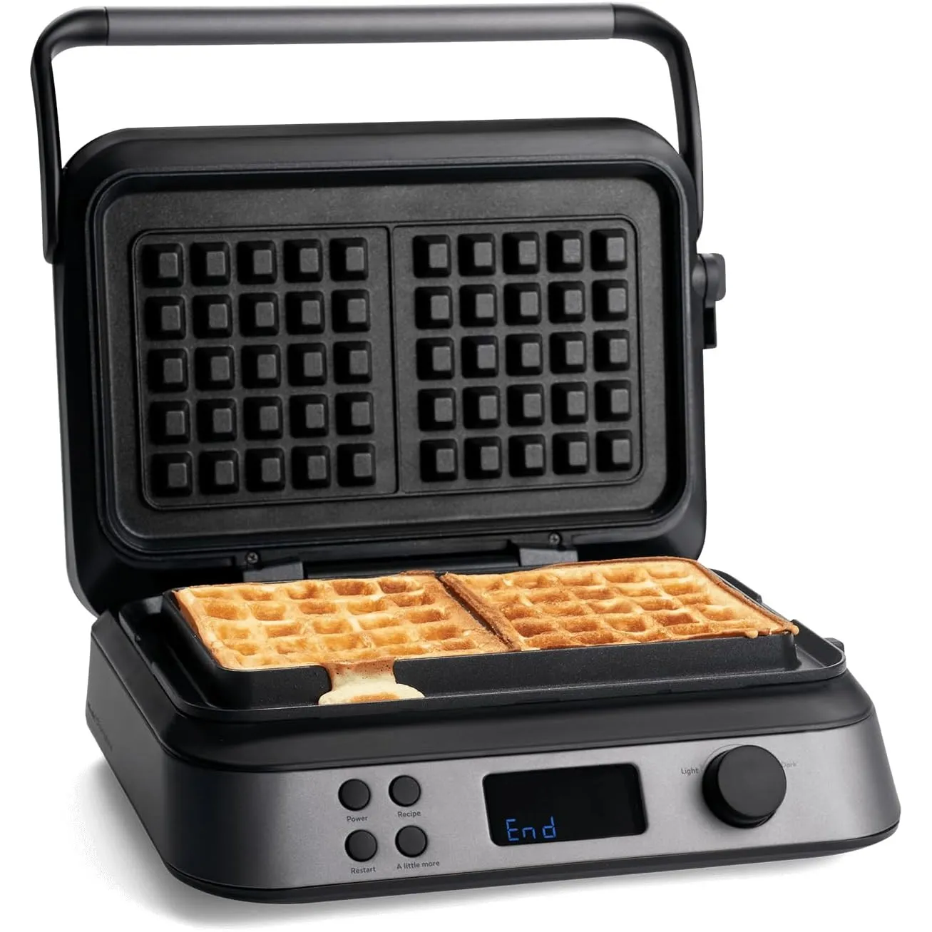 SPRINGLANE Waffeleisen Wanda 1600 W, Doppelwaffeleisen für Belgische Waffeln, Praktische Überlaufrille, Display zur Anz…