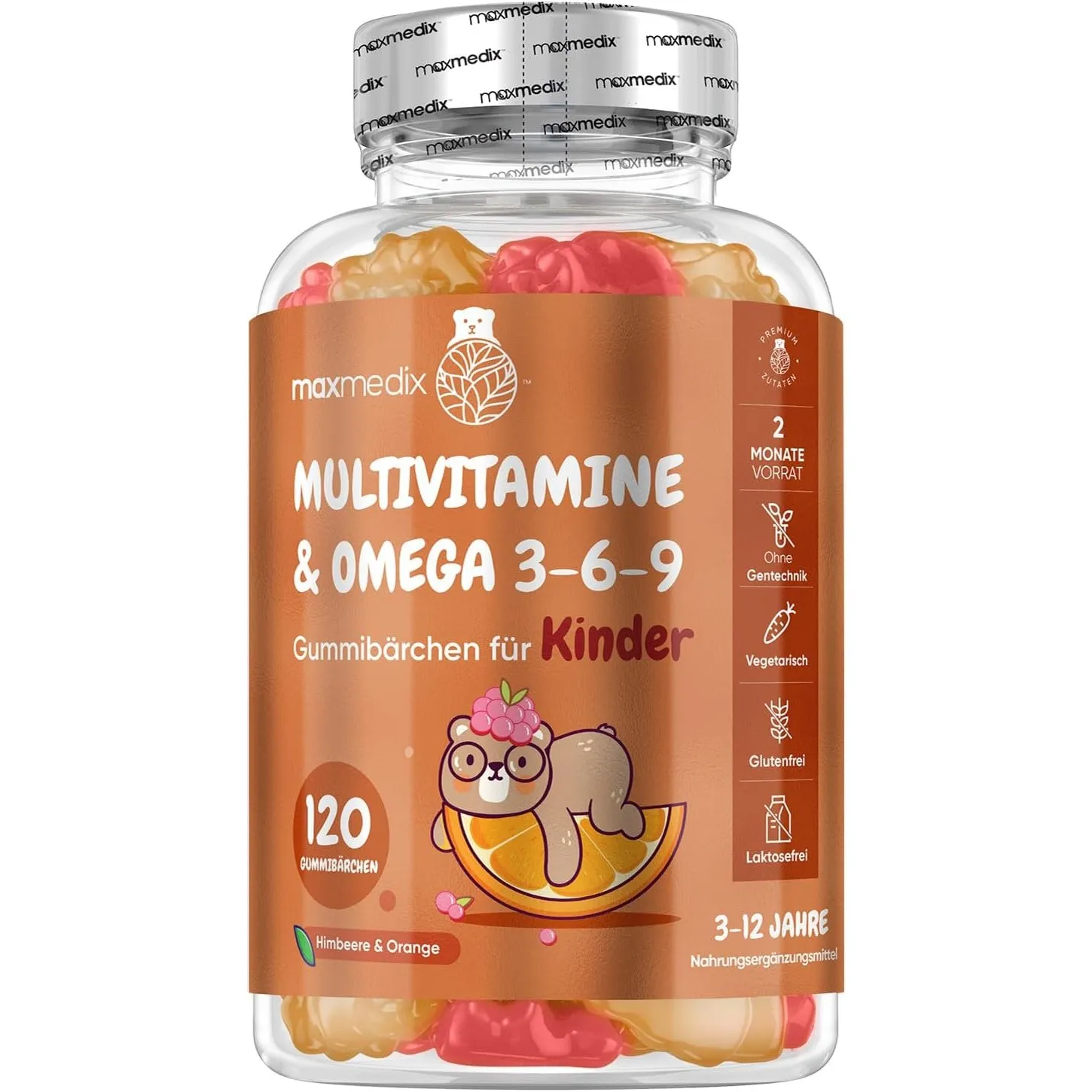 maxmedix Multivitamin Gummibärchen für Kinder - Mit Omega 3 6 9 & Vitamin C