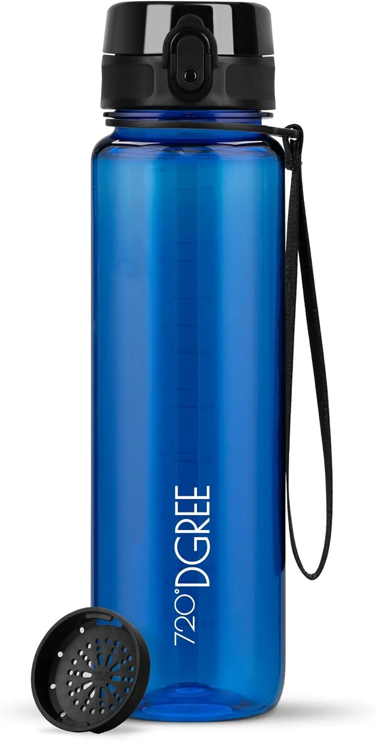 720°DGREE Trinkflasche “uberBottle“ +Sieb - 350ml, 500ml, 650ml, 1000ml, 1,5l, 2l - BPA-Frei - Wasserflasche für Sport,…