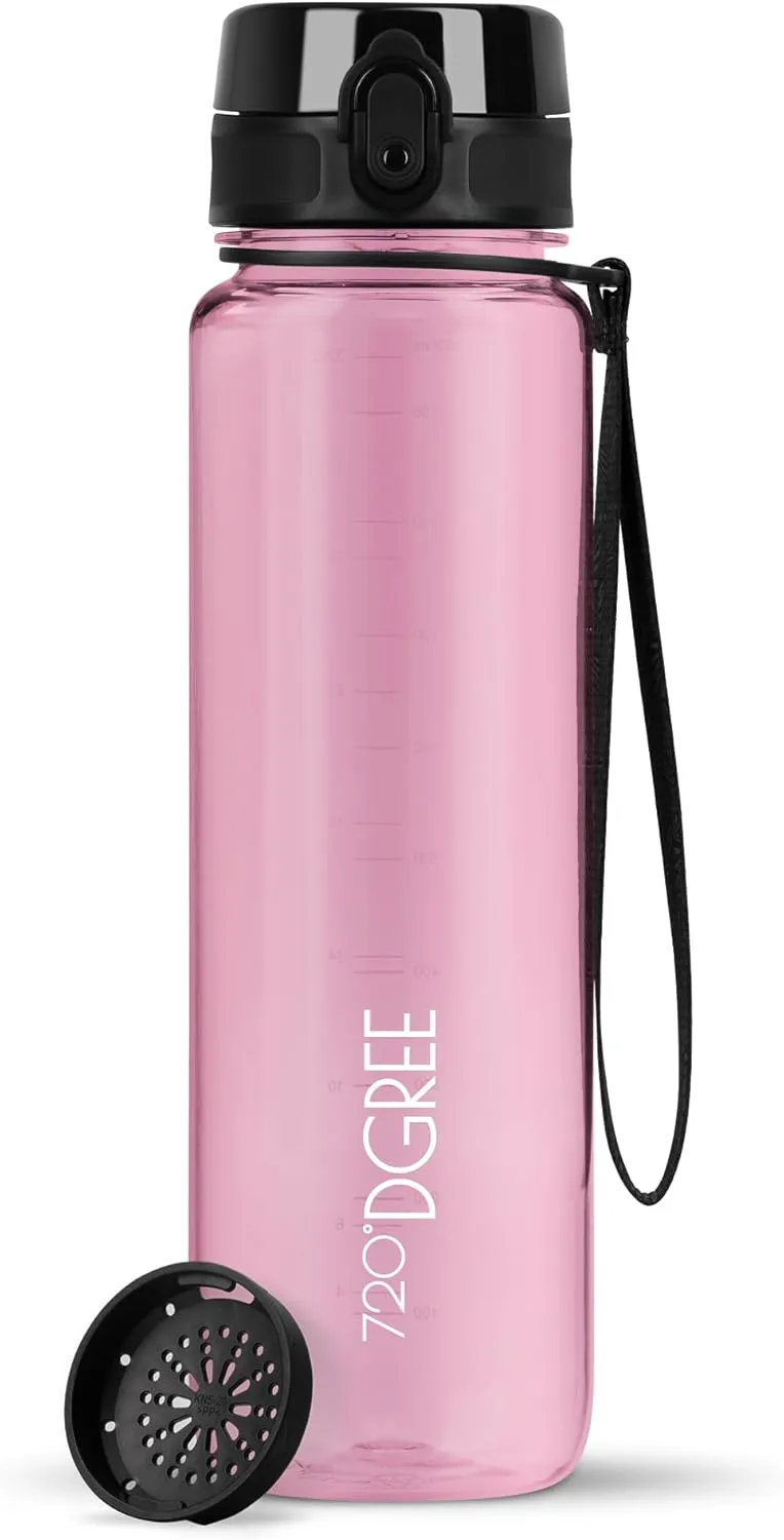720°DGREE Trinkflasche “uberBottle“ +Sieb - 350ml, 500ml, 650ml, 1000ml, 1,5l, 2l - BPA-Frei - Wasserflasche für Sport,…