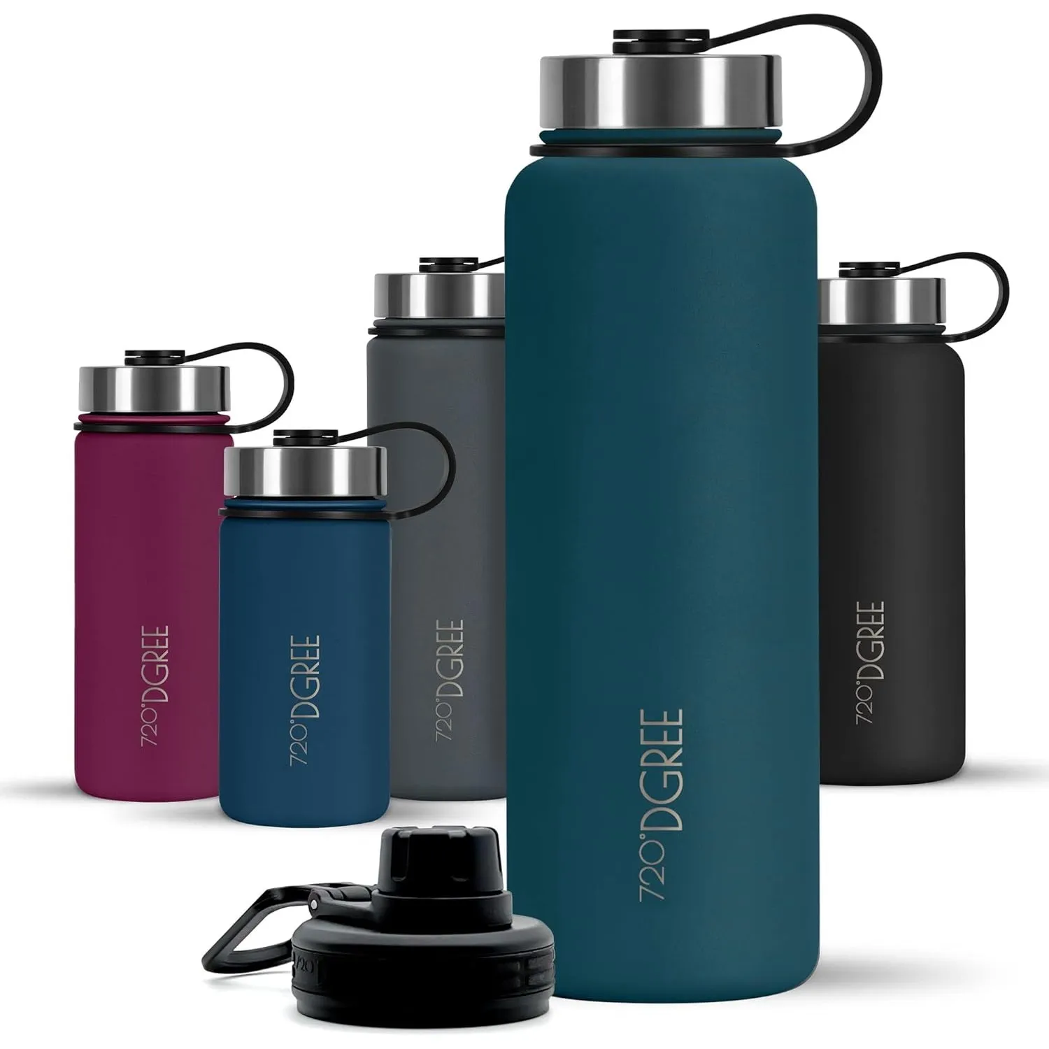 720°DGREE Edelstahl Trinkflasche 950ml “noLimit” - Auslaufsicher, Kohlensäure geeignet, BPA-Frei - Thermosflasche, Isol…