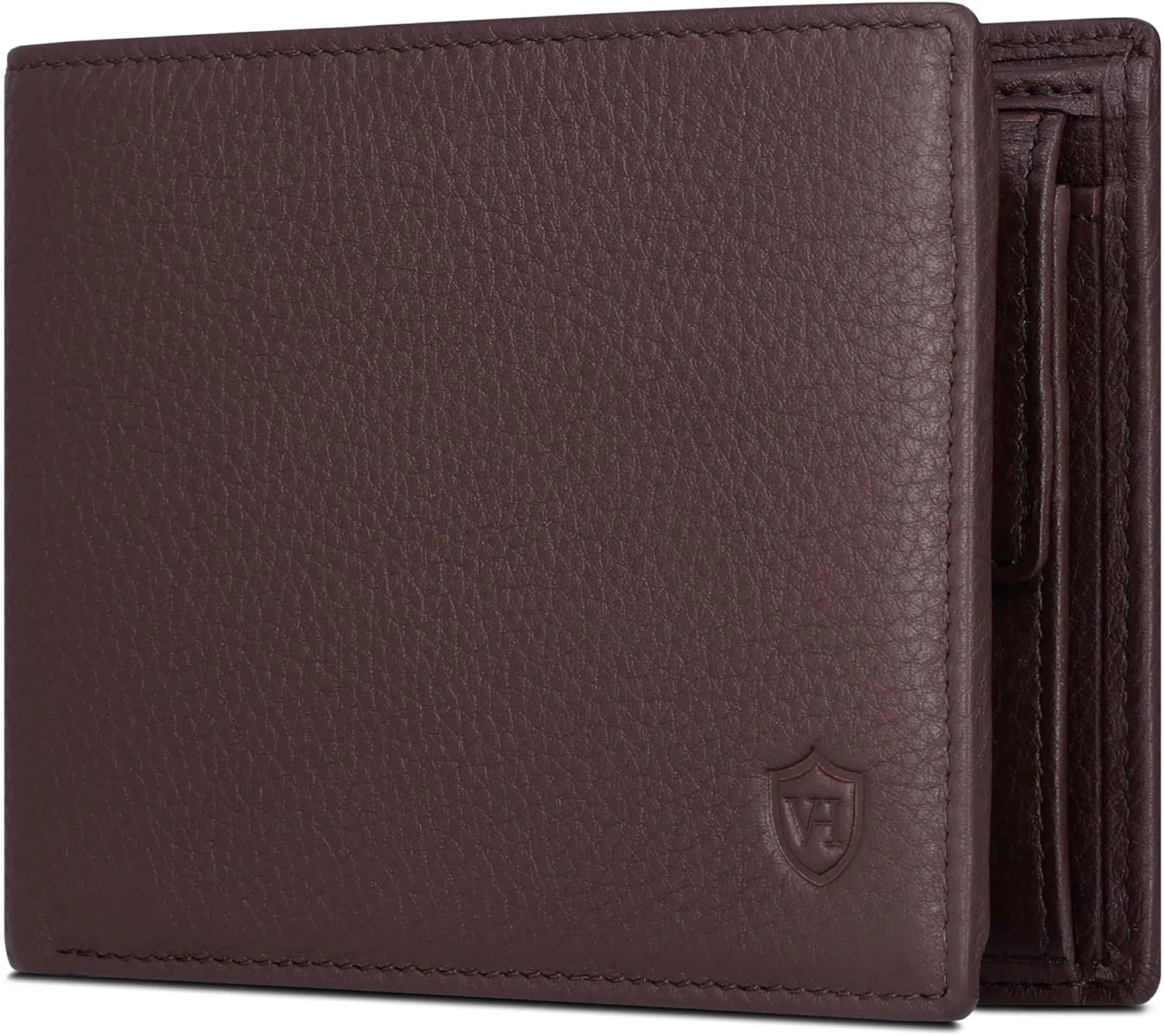 VON HEESEN Leder Geldbörse Herren mit RFID Schutz I Echtleder Geldbeutel für Männer I Münzbörse Portemonnaie Brieftasch…