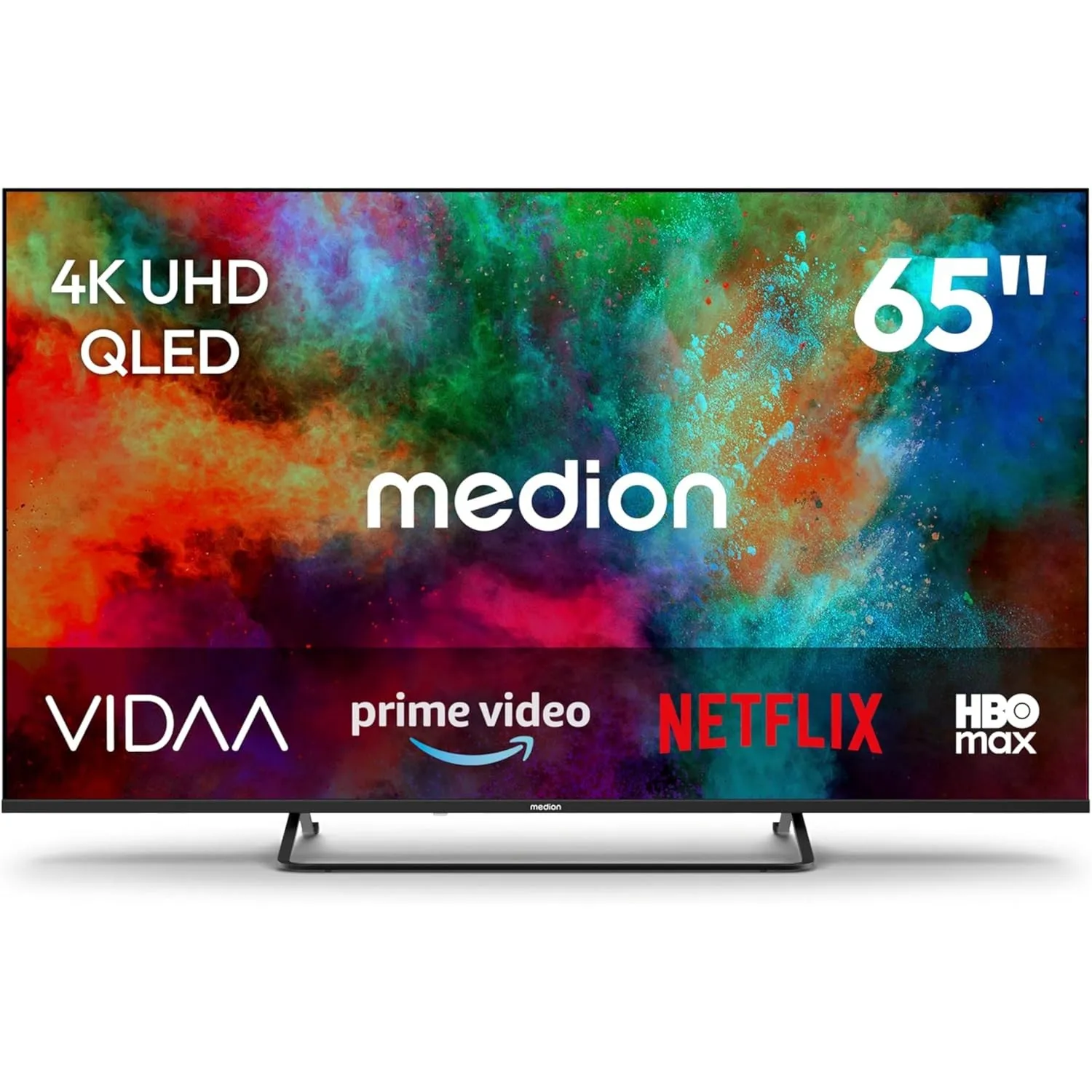 MEDION 163,9 cm (65 Zoll) QLED Fernseher (Smart-TV, Dolby Vision HDR, HBO Max, MagentaTV, Prime Video, Disney+, DAZN, P…
