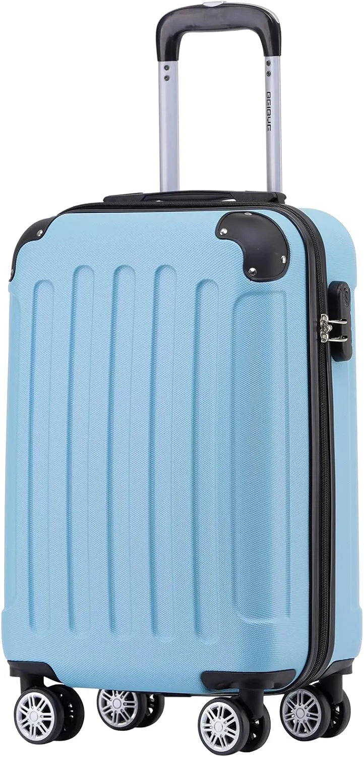 BEIBYE Hard Shell Suitcase, Trolley Suitcase, Travel Suitcase, Security Combination Lock, Twin Wheels, ABS Material, Ha…