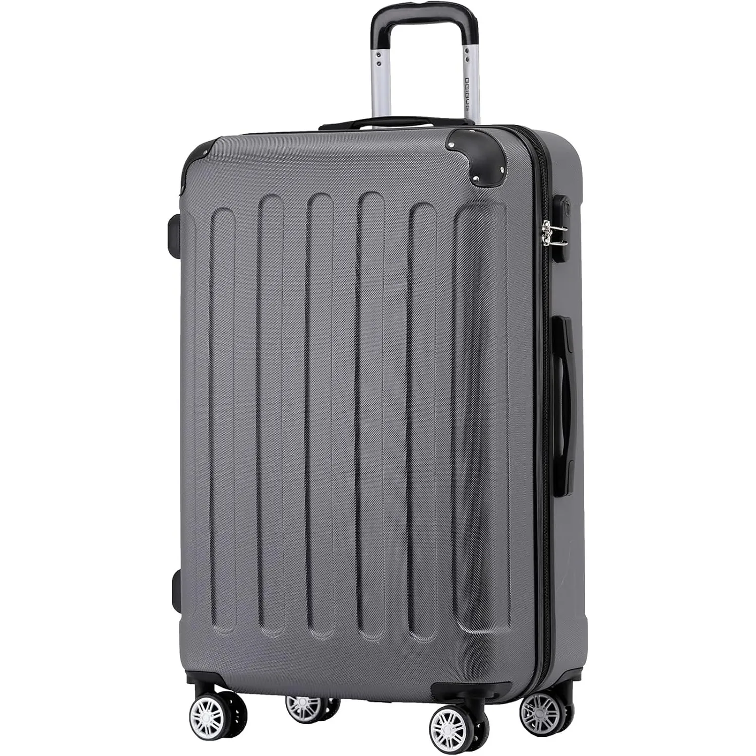 BEIBYE Hartschalenkoffer L 66 cm – mittelgroßer Reisekoffer, leicht, robust, ABS, 360° Doppelrollen, Zahlenschloss, Dar…