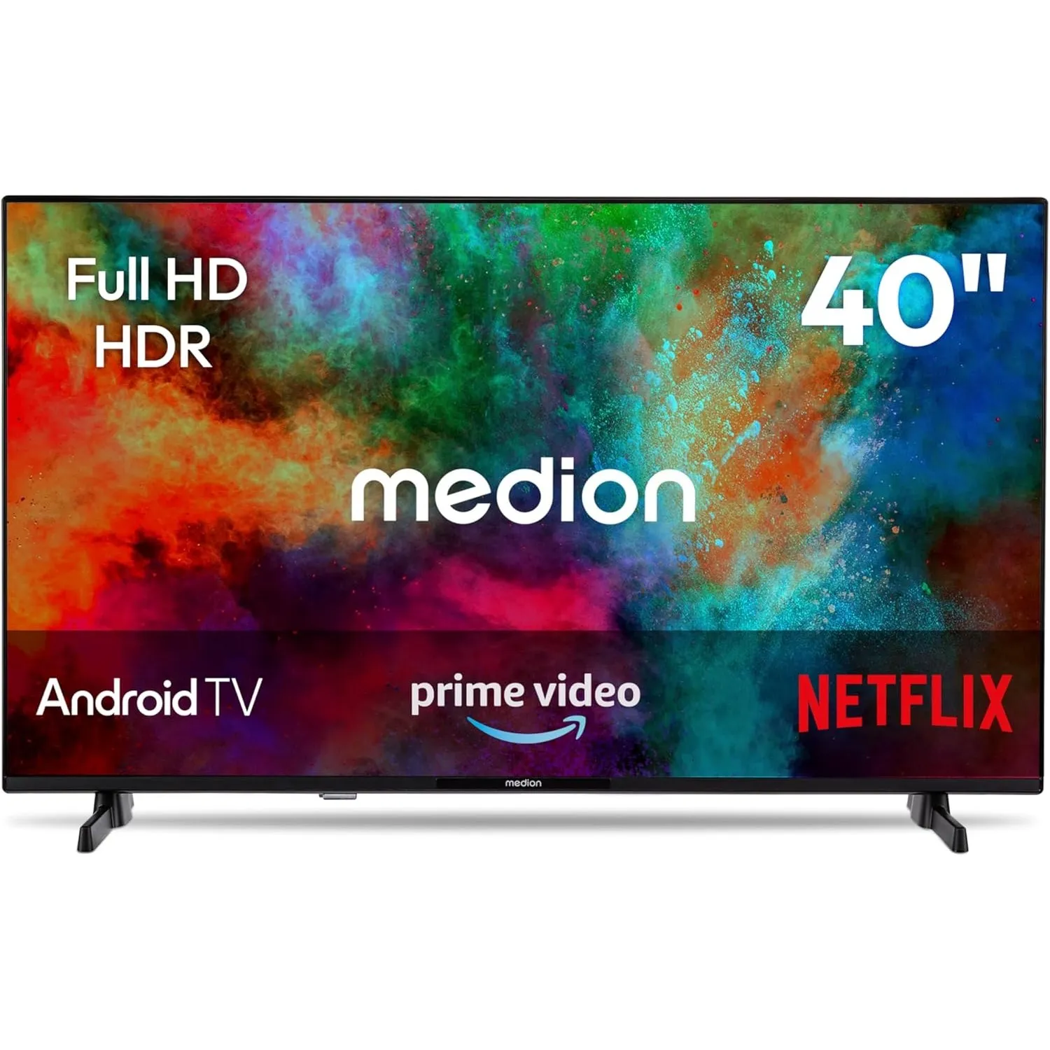MEDION 100,3 cm (40 Zoll) Full HD Fernseher (Android TV, Smart TV, HDR, Prime Video, PVR, Bluetooth, MD 840100)