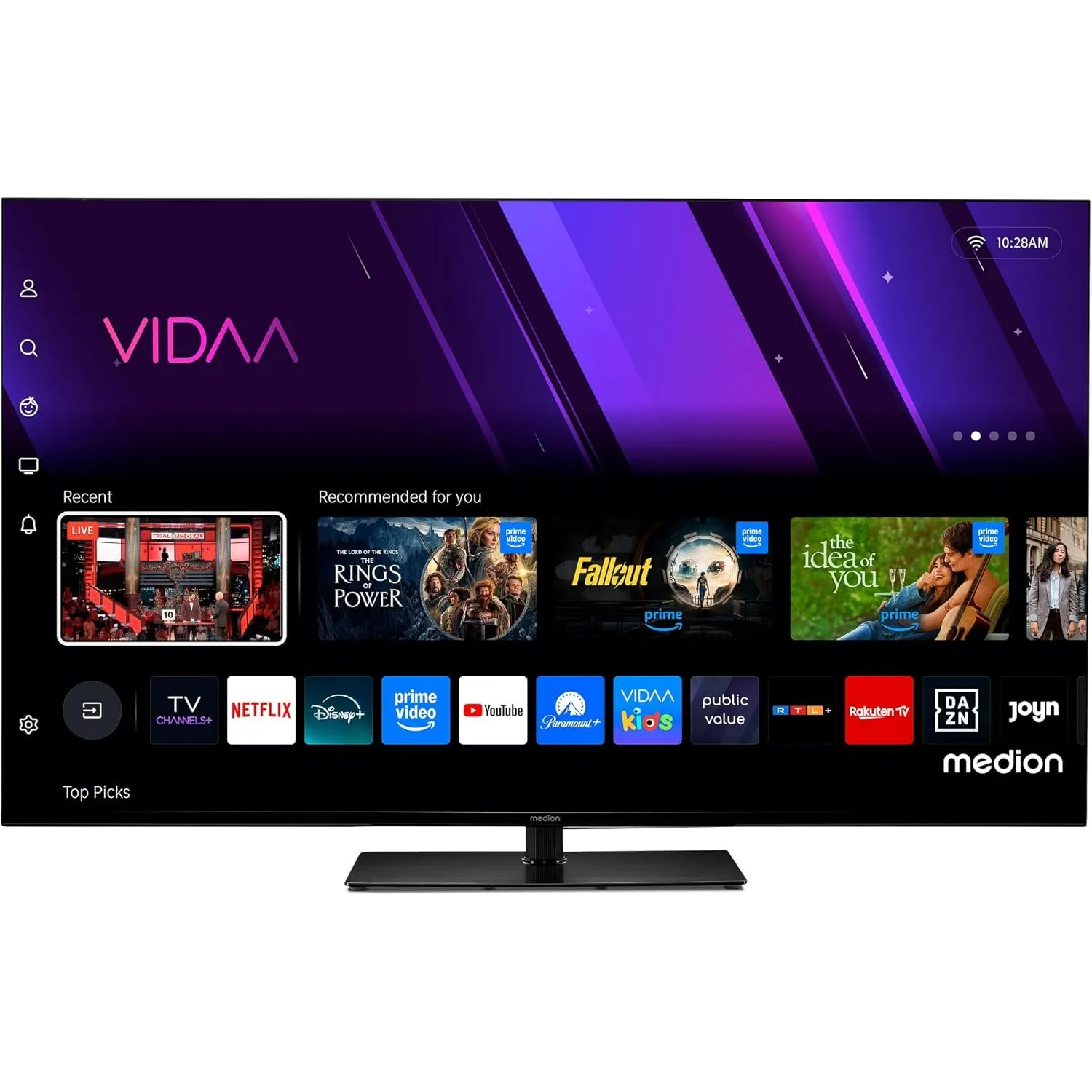 MEDION 107 cm (43 Zoll) Fernseher (Smart-TV, Dolby Vision HDR, VIDAA Store, Prime Video, Disney+, DAZN, Paramount+, Hbb…