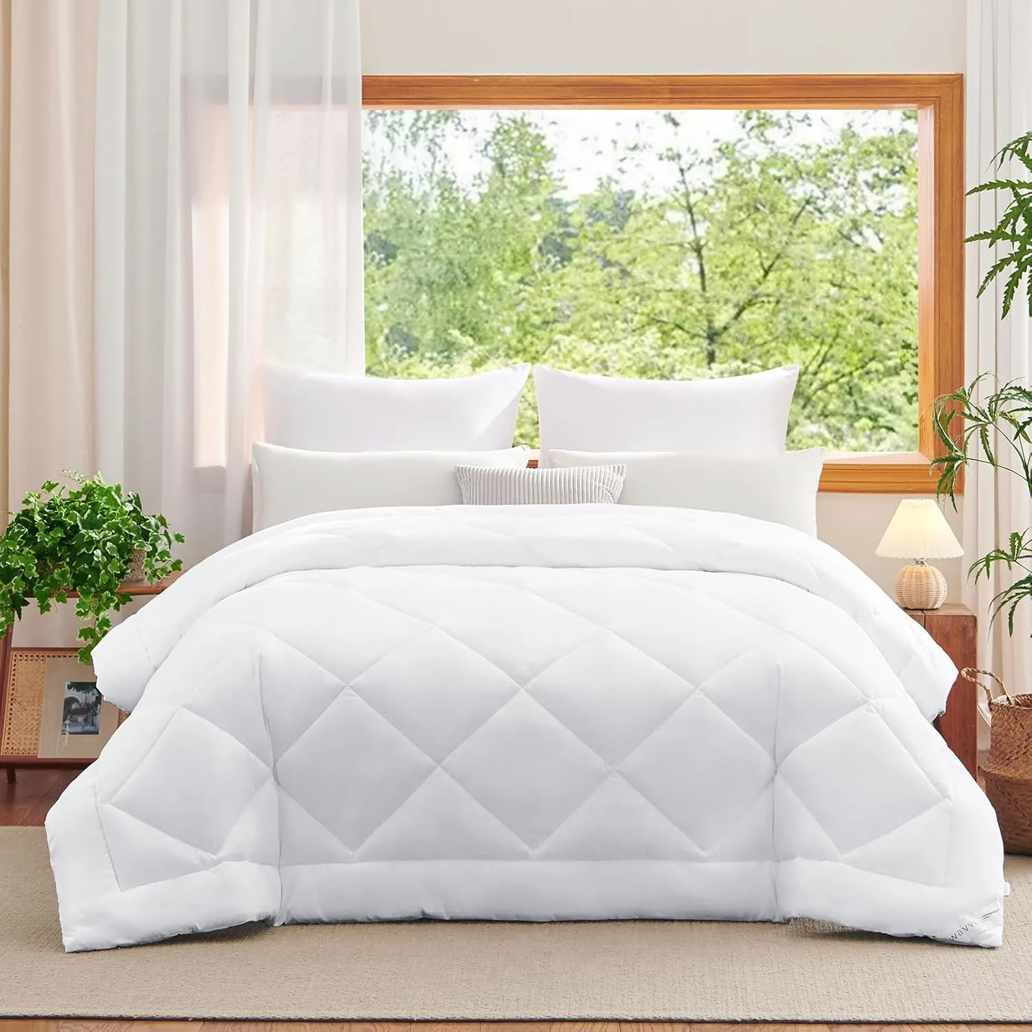 WAVVE Bettdecke 240x260 cm Ganzjahresdecke 4 Jahreszeiten, Steppdecke 300gsm Mikrofaser 260x240, Super Weiche Zudecke S…