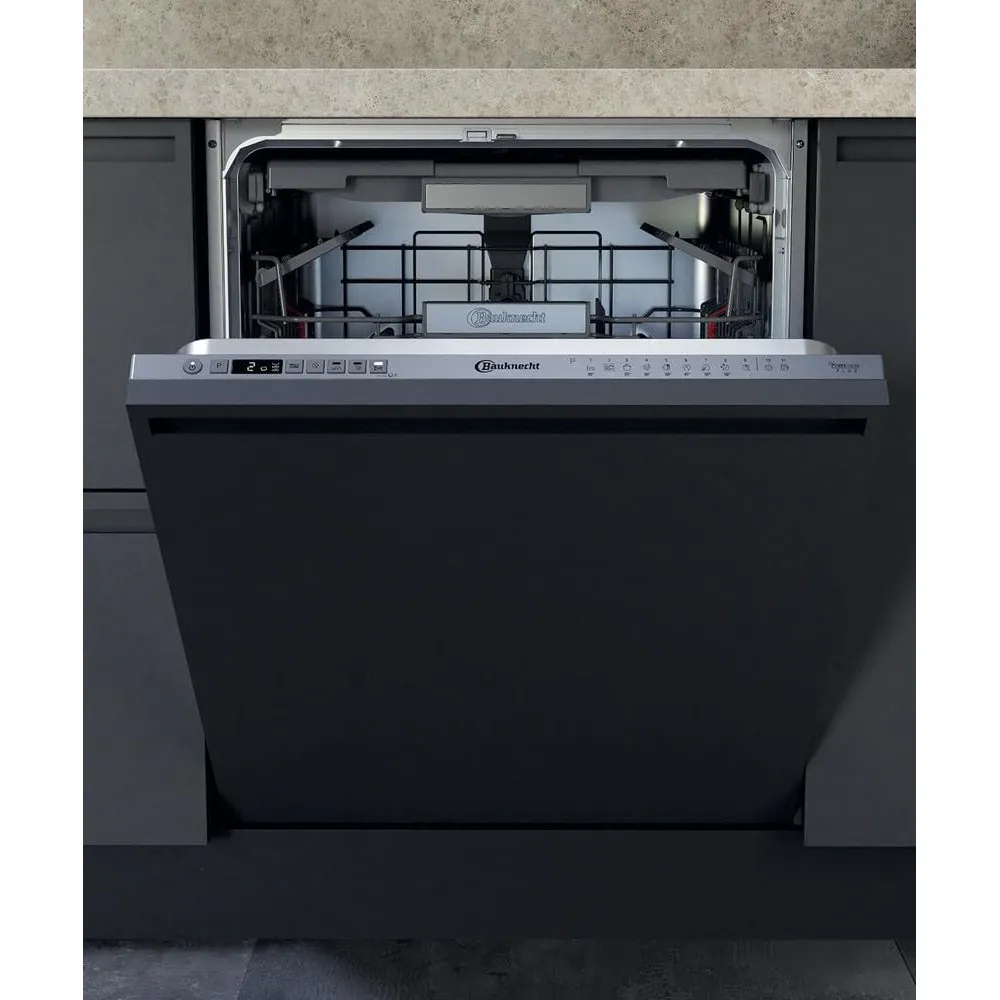 Bauknecht BCIO 3T341 PLET Vollintegrierbarer Geschirrspüler 60 cm /Edelstahl/14 Maßgedecke/10 Standardprogramme und 1 S…