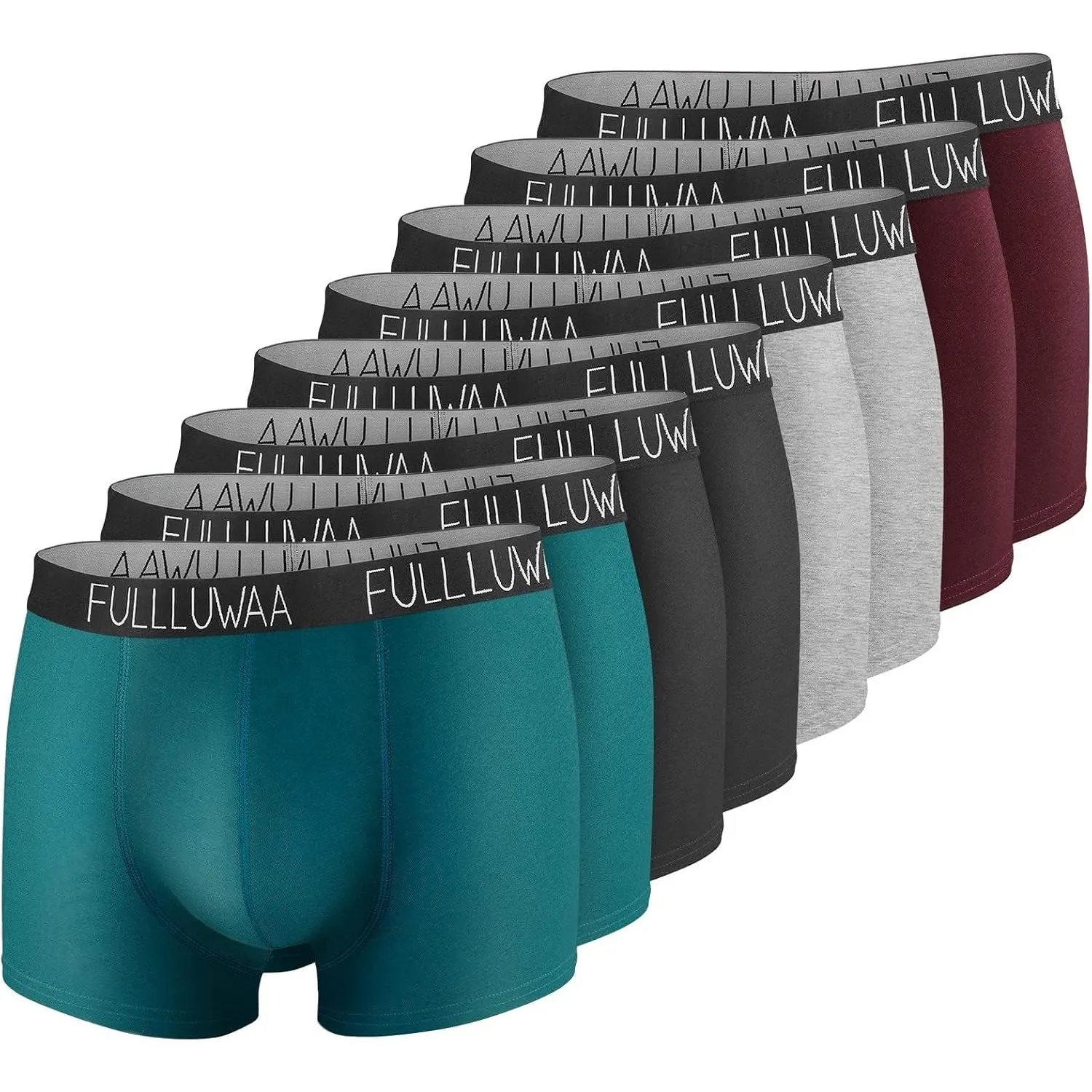 Fullluwaa Boxershorts Herren 8er Pack Baumwolle, Weich & Elastischer Bund