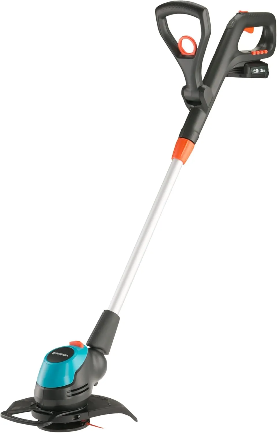 Gardena Akku-Trimmer EasyCut 23/18V P4A Ready-to-Use Set: Rasentrimmer mit 230 mm Schnittkreis, Verstellbarer Griff, Pf…