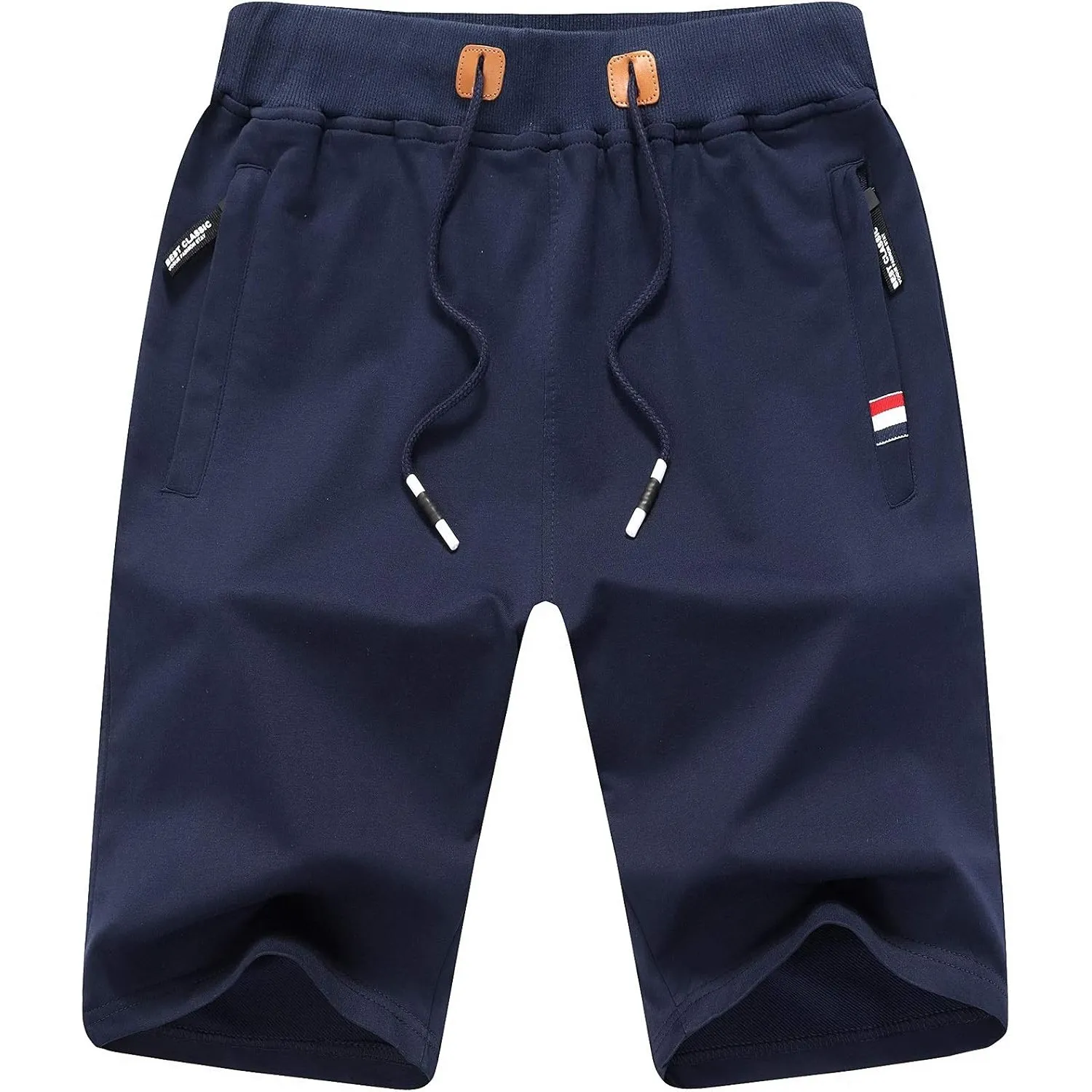 ZOXOZ Kurze Hosen Herren Shorts Sports Baumwolle Mit Reißverschluss Elastische Taille