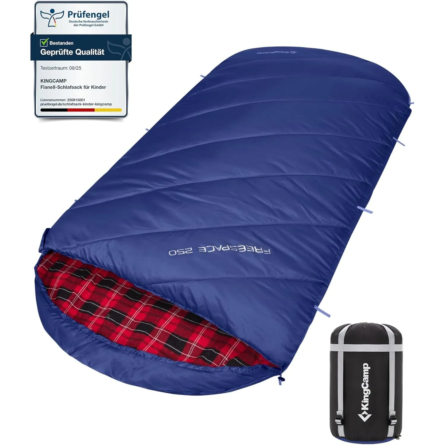KingCamp Schlafsack XXL Baumwolle Flanell Erwachsene Übergröße | Deckenschlafsack für Winter&Sommer.Extra breit 220x100…