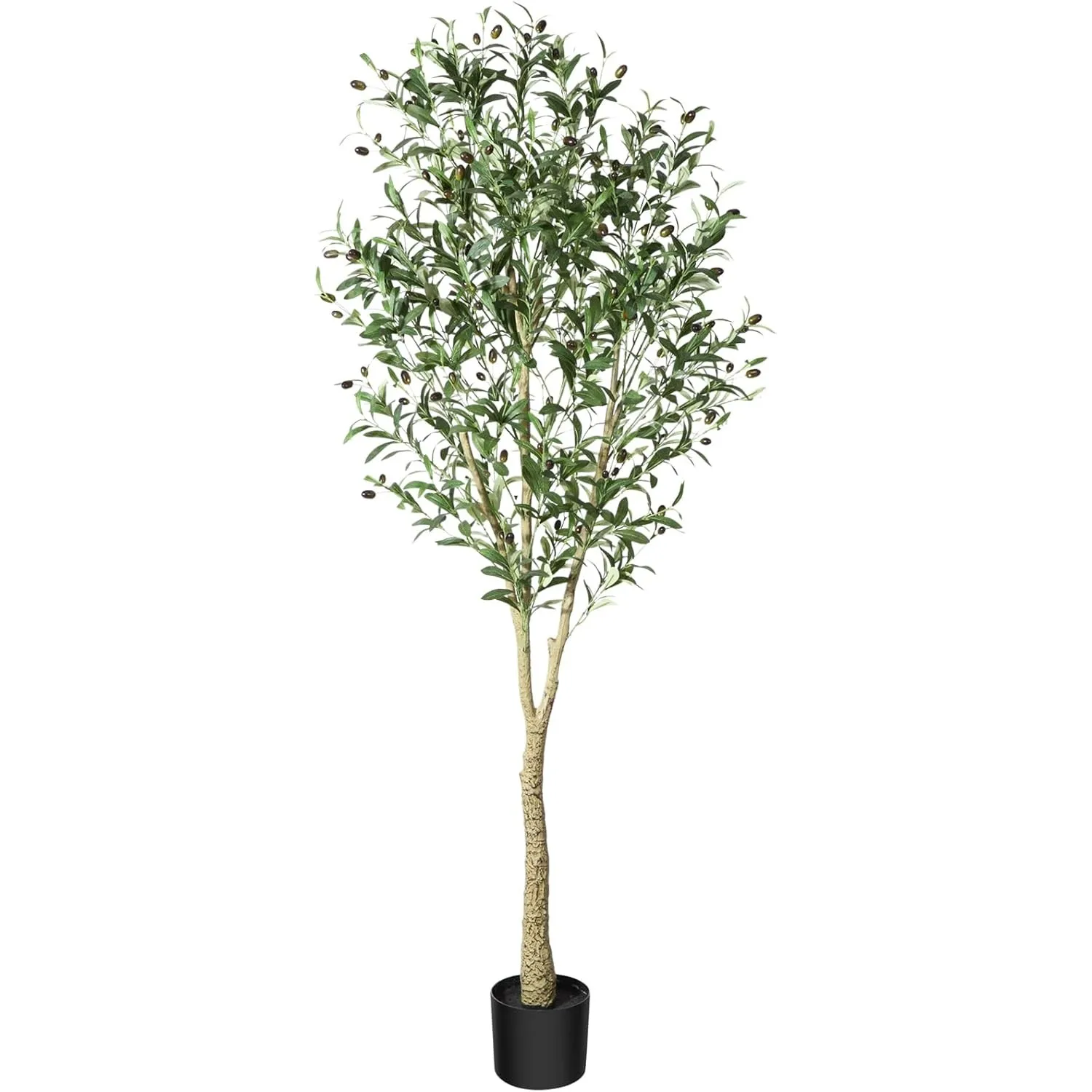 CROSOFMI Künstliche Olivenbaum Pflanzen 180cm Fake Tropische Plastik Pflanze Perfekte Große Pflanzen im Topf für Indoor…