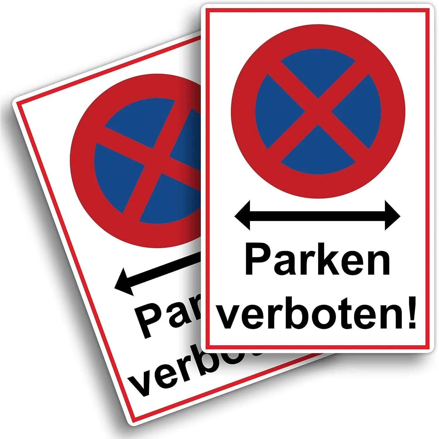 STROBO 2x PVC-Schild "Parken verboten" - Format 30 x 20 cm mit UV-Schutz
