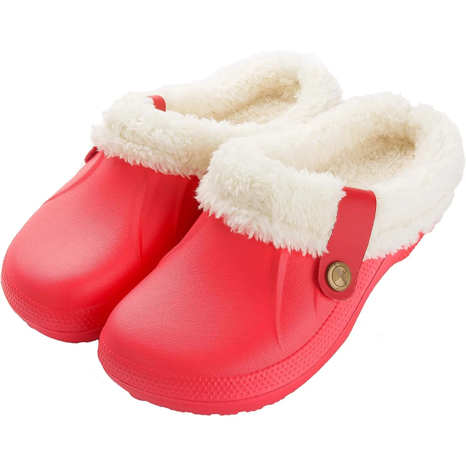 Clogs Gefüttert Damen Herren Warm Hausschuhe wasserdichte Gartenclogs mit Fell Frauen Geschlossen Lined Clogs Winter Pl…