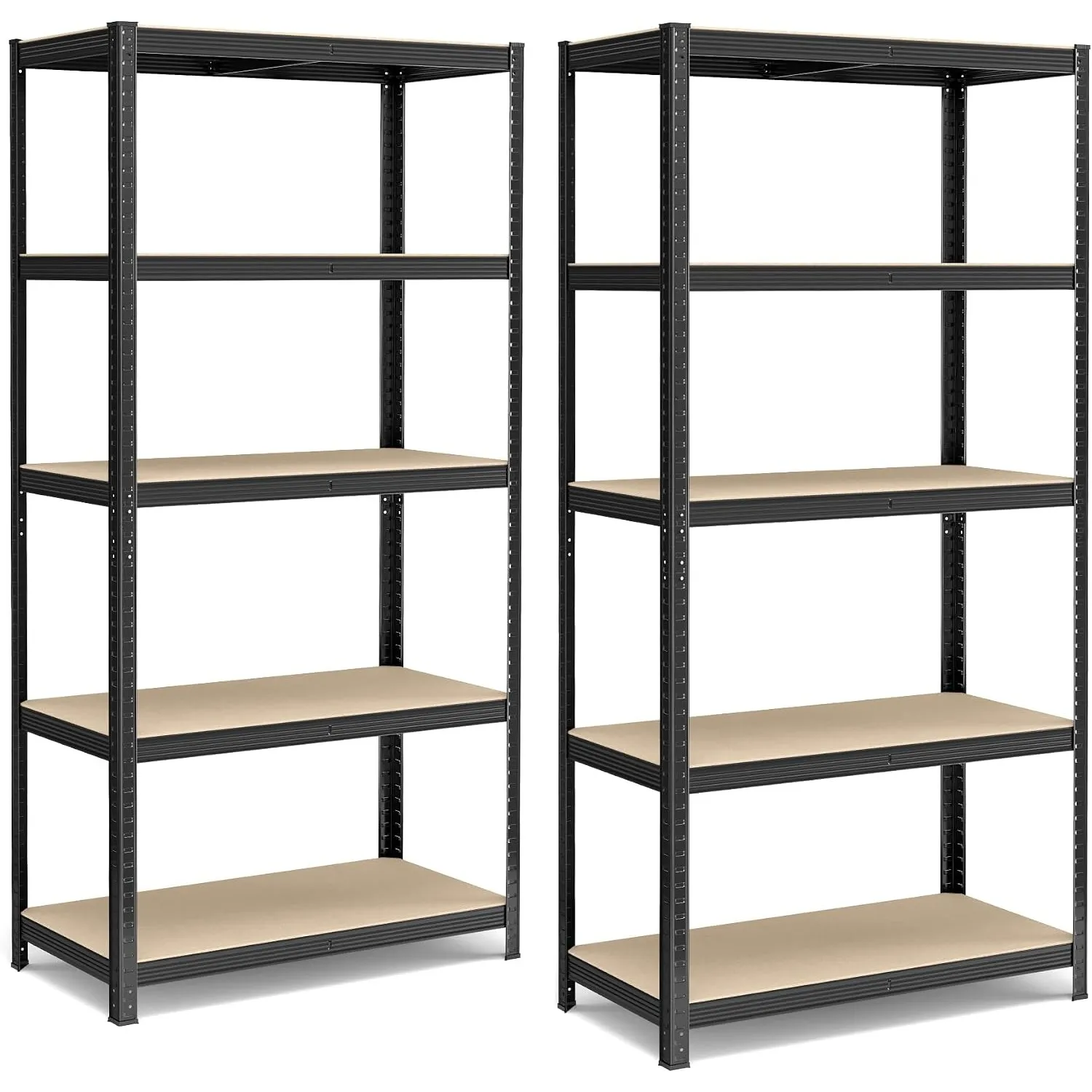 SONGMICS 2er Set Schwerlastregale, 50 x 100 x 200 cm, bis 600 kg