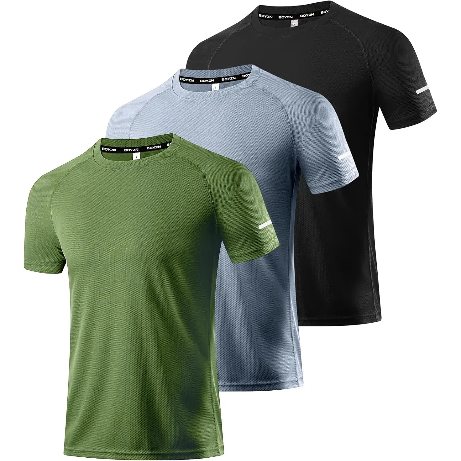 Boyzn 1, 3, 5 or 7er Pack Sport Tshirts Herren Kurzarm T-Shirts Funktionsshirt Laufshirt Schnelltrocknend Atmungsaktive…