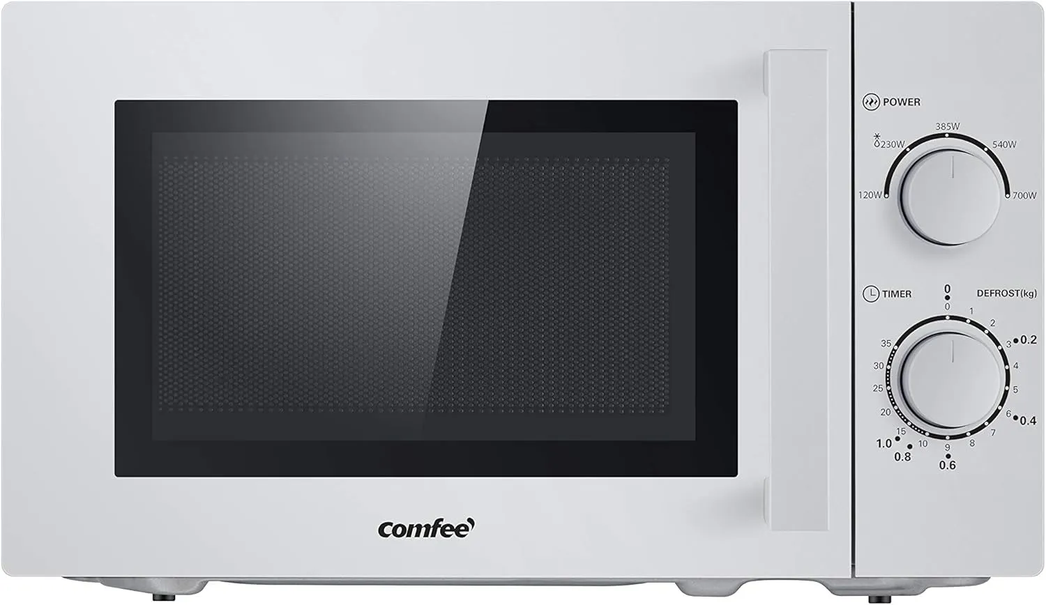 Comfee CMSN 20 si Mikrowelle/Solo-Mikrowelle mit 5 Leistungsstufen/Innenbeleuchtung/easy Defrost/360°Drehteller/Zwei Dr…