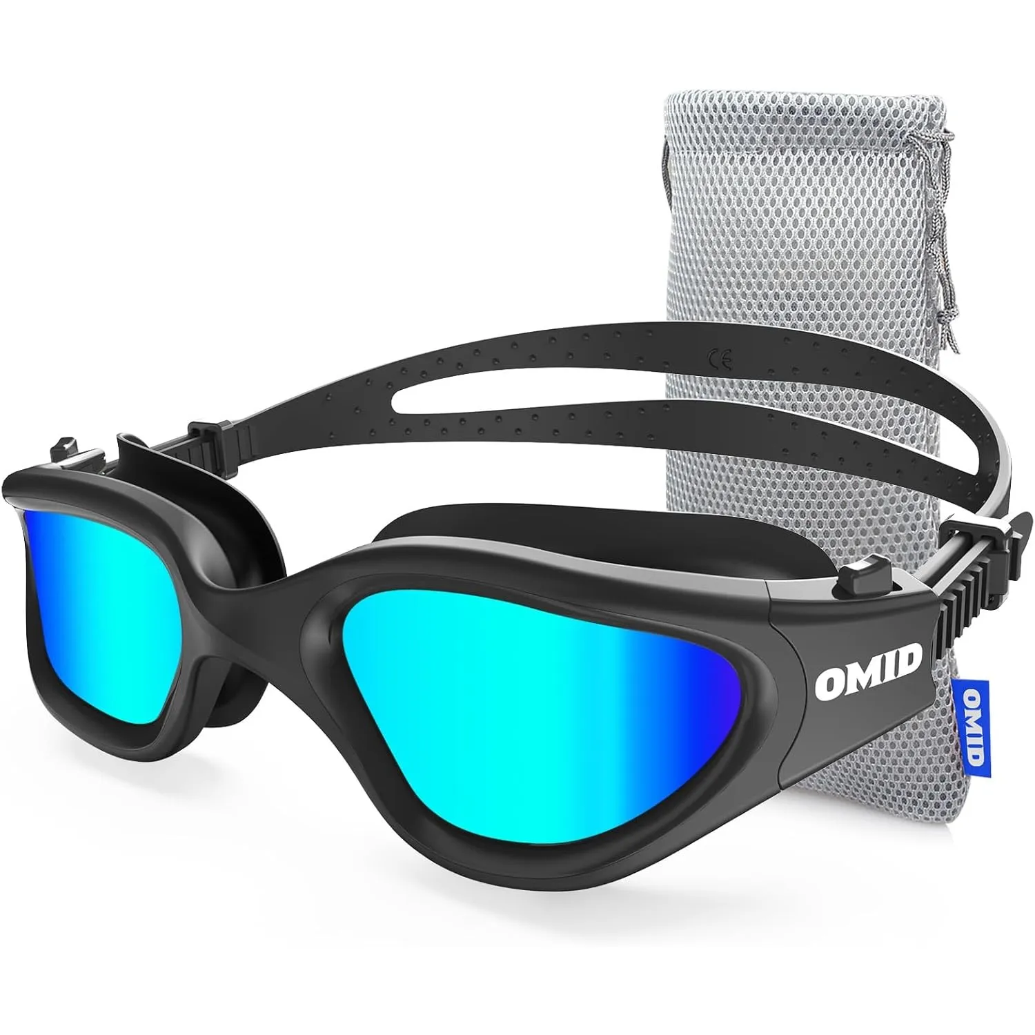 OMID Schwimmbrille, bequeme, polarisierte Schwimmbrille, beschlagfrei, auslaufsicher, UV-Schutz, kristallklare Sicht, S…