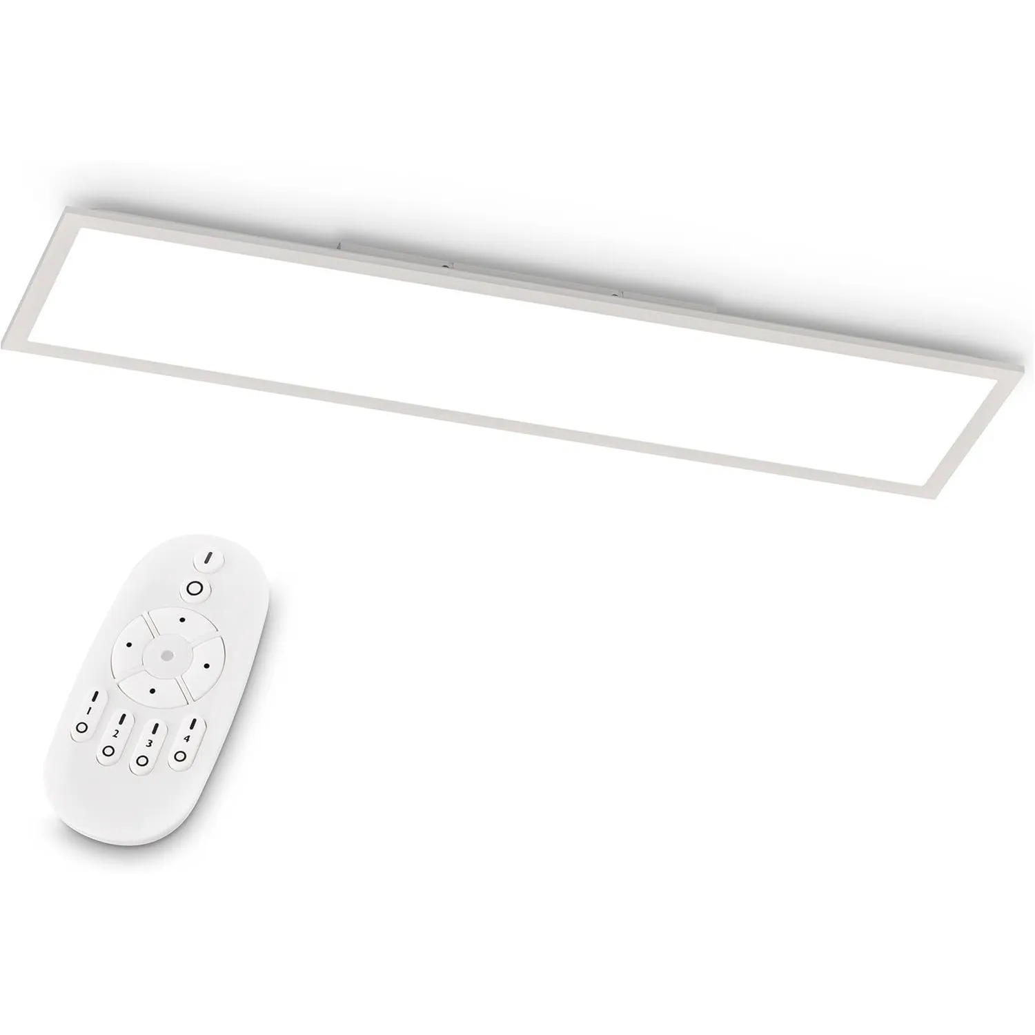 EGLO LED Büro-Deckenleuchte Bottazzo, mit Fernbedienung, 3200 Lumen, Deckenlampe flach 100x25 cm, Lampe Decke Wohnzimme…