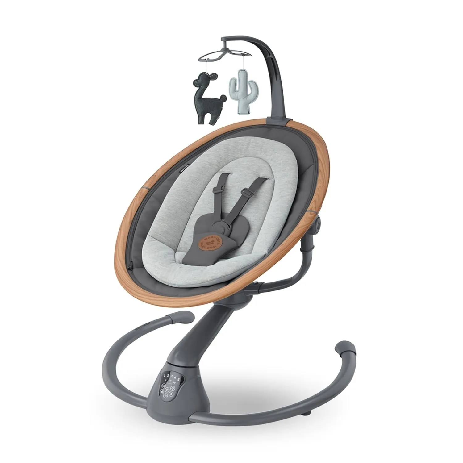 Maxi-Cosi Cassia Babywippe Elektrisch, 0–6 Monate, max. 9 kg, Babyschaukel Elektrisch, 12 Melodien, 360°-Sitzdrehung, a…