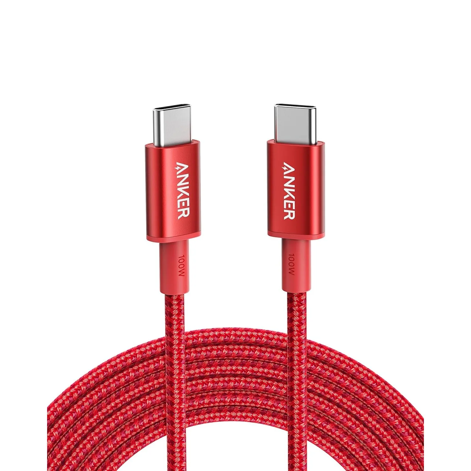 Anker 100W USB C Kabel PD 3.0 Schnellladen [3m], rot
