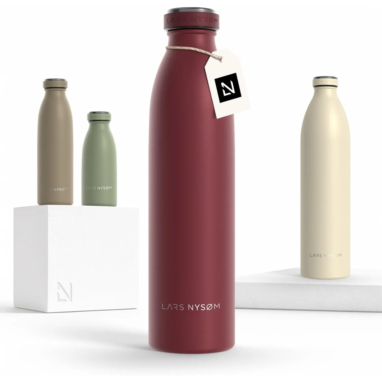 LARS NYSØM Trinkflasche 750ml - Trinkflasche Edelstahl - Thermosflasche